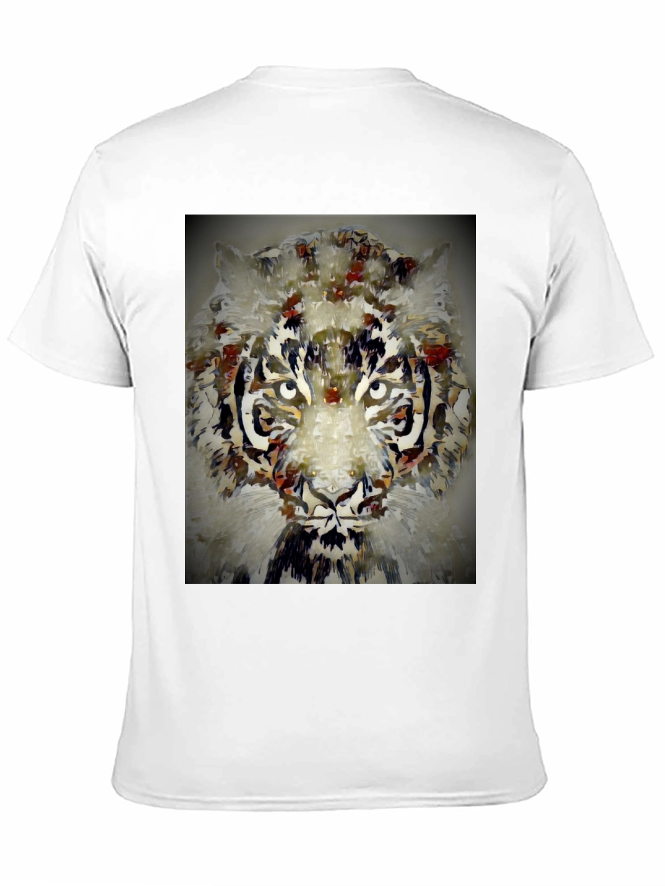 Black Abstract Tiger Graphic Tee view 11