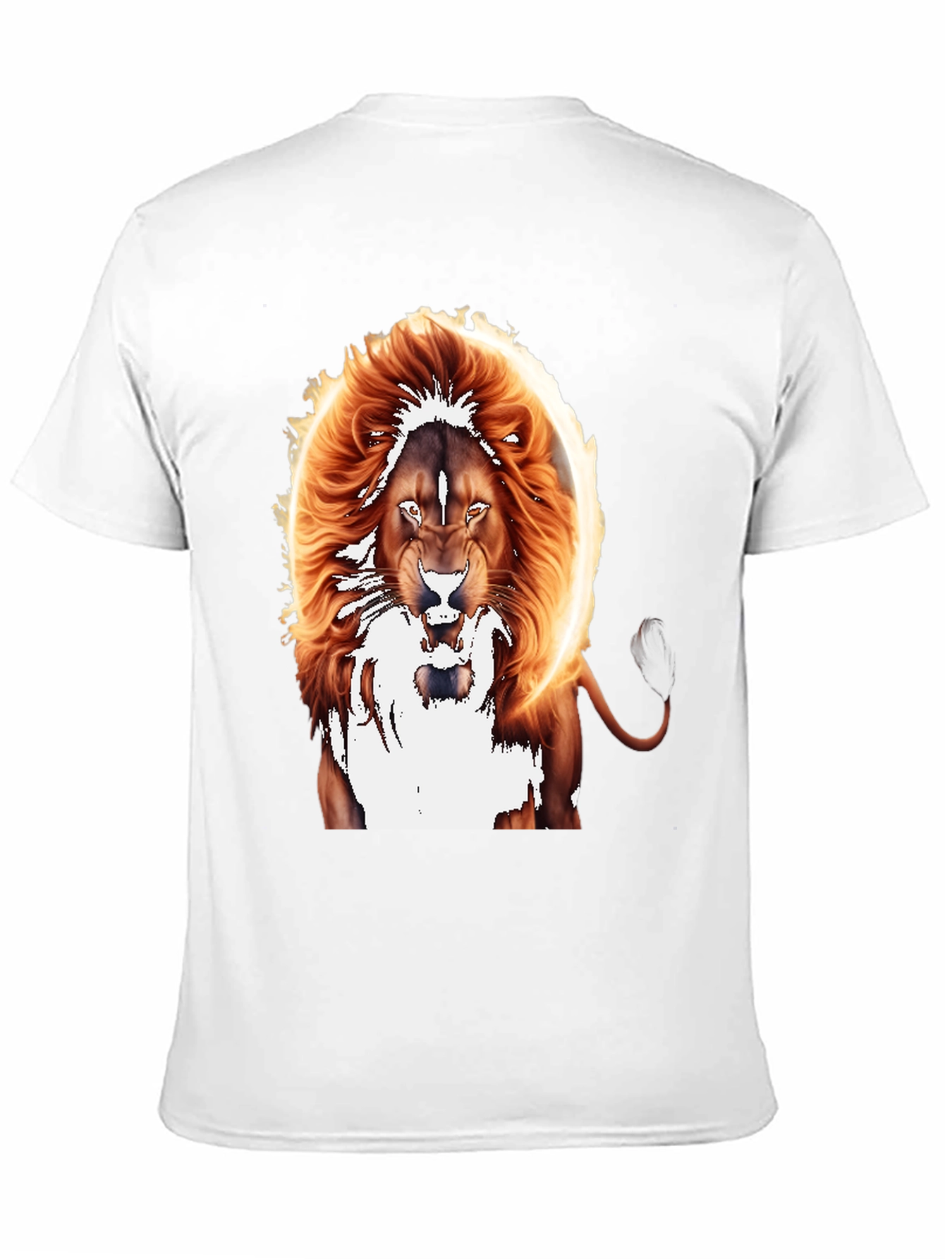 Black Fiery Lion Graphic Tee - Bold Animal Print view 11