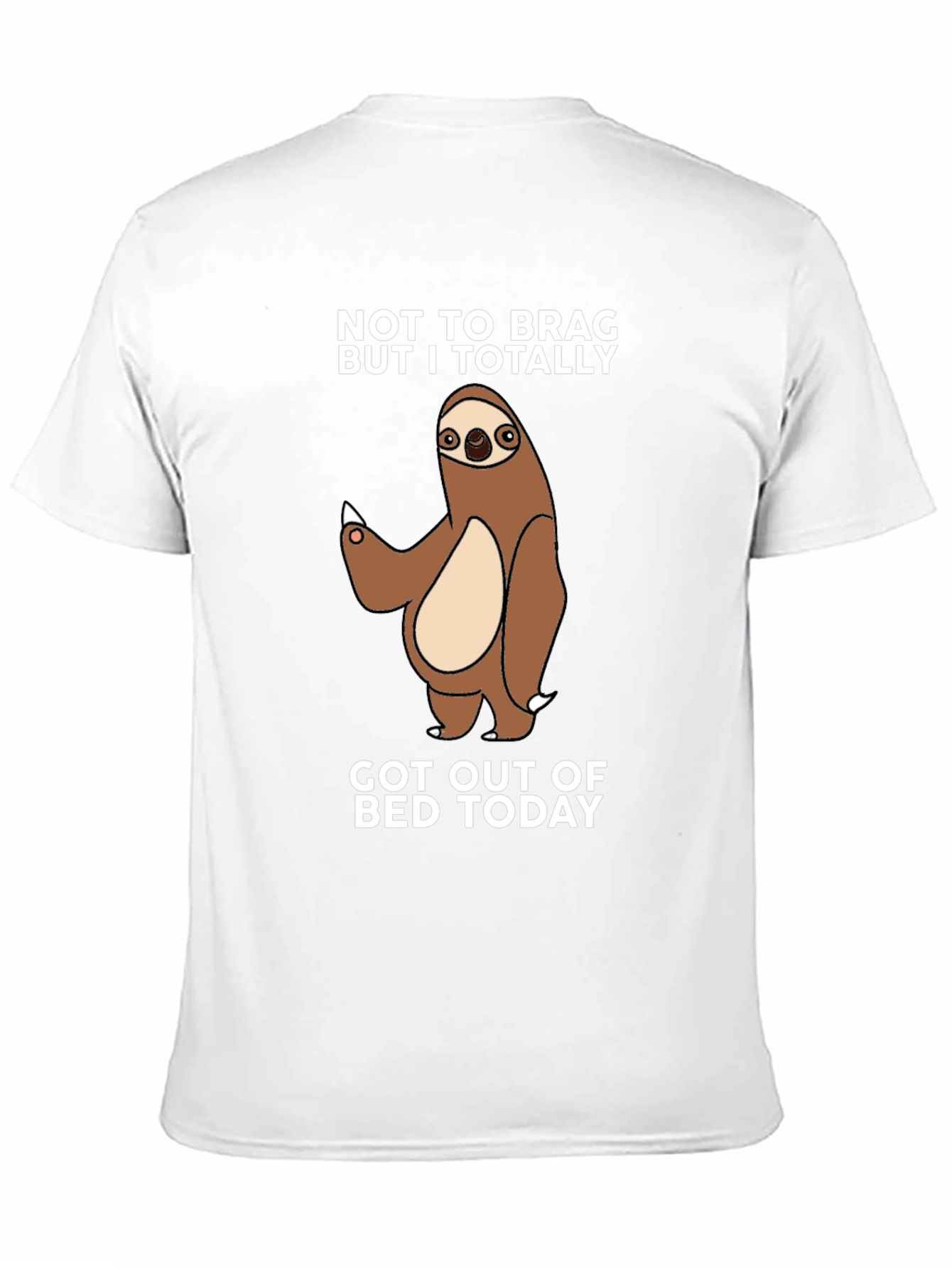 Black Funny Sloth T-Shirt - Got Out of Bed Today view 11
