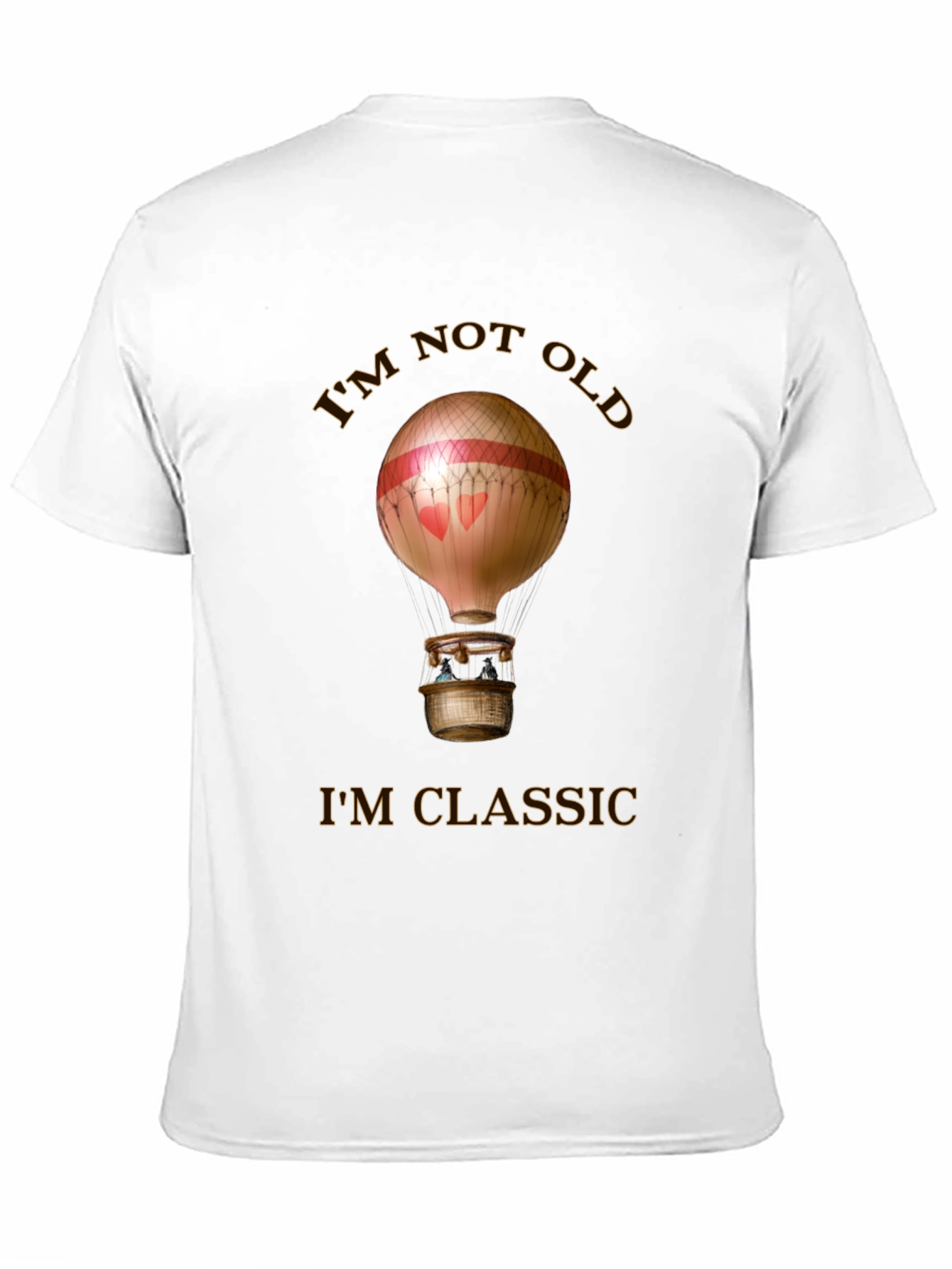 Black Classic Balloon Graphic Tee - "I'm Not Old, I'm Classic" view 11