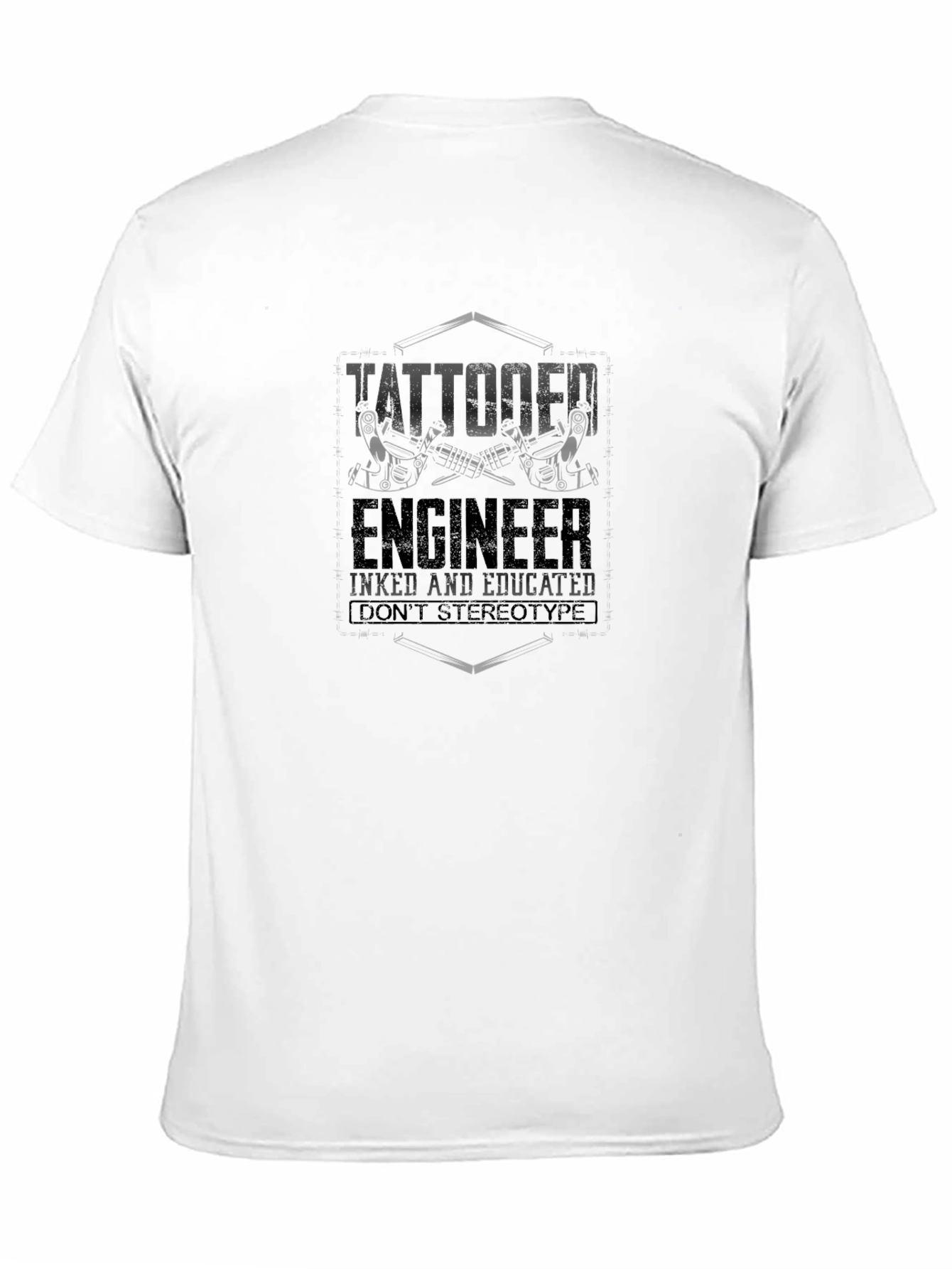 Tattooed Engineer Black T-Shirt - Inked & Educated - 11