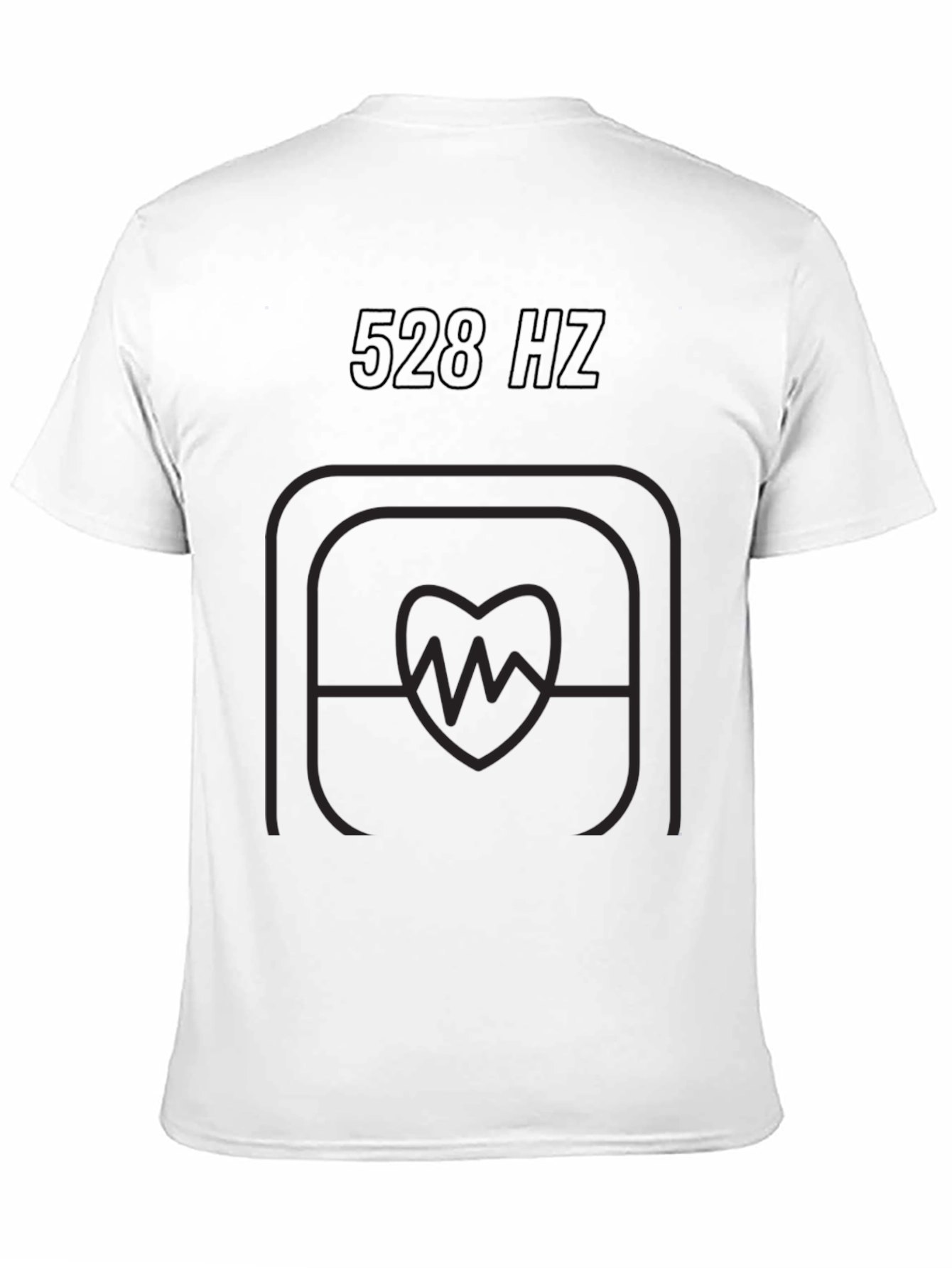 Black 528 Hz Heartbeat Graphic Tee - Black view 11