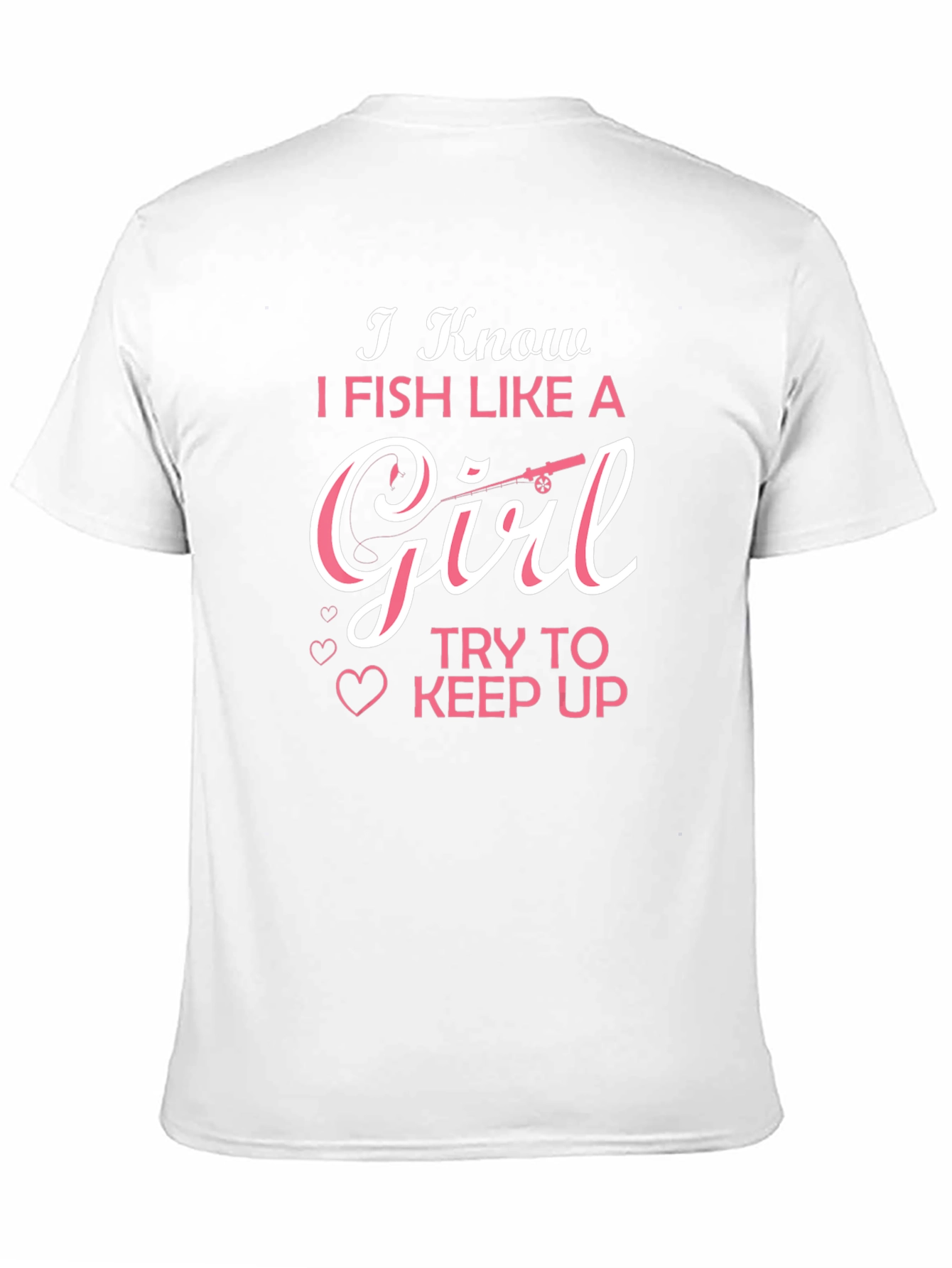 Black I Fish Like A Girl T-Shirt view 11