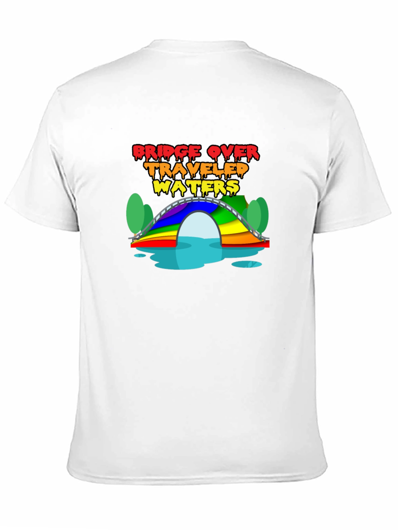 Black Bridge Over Traveled Waters T-Shirt view 11
