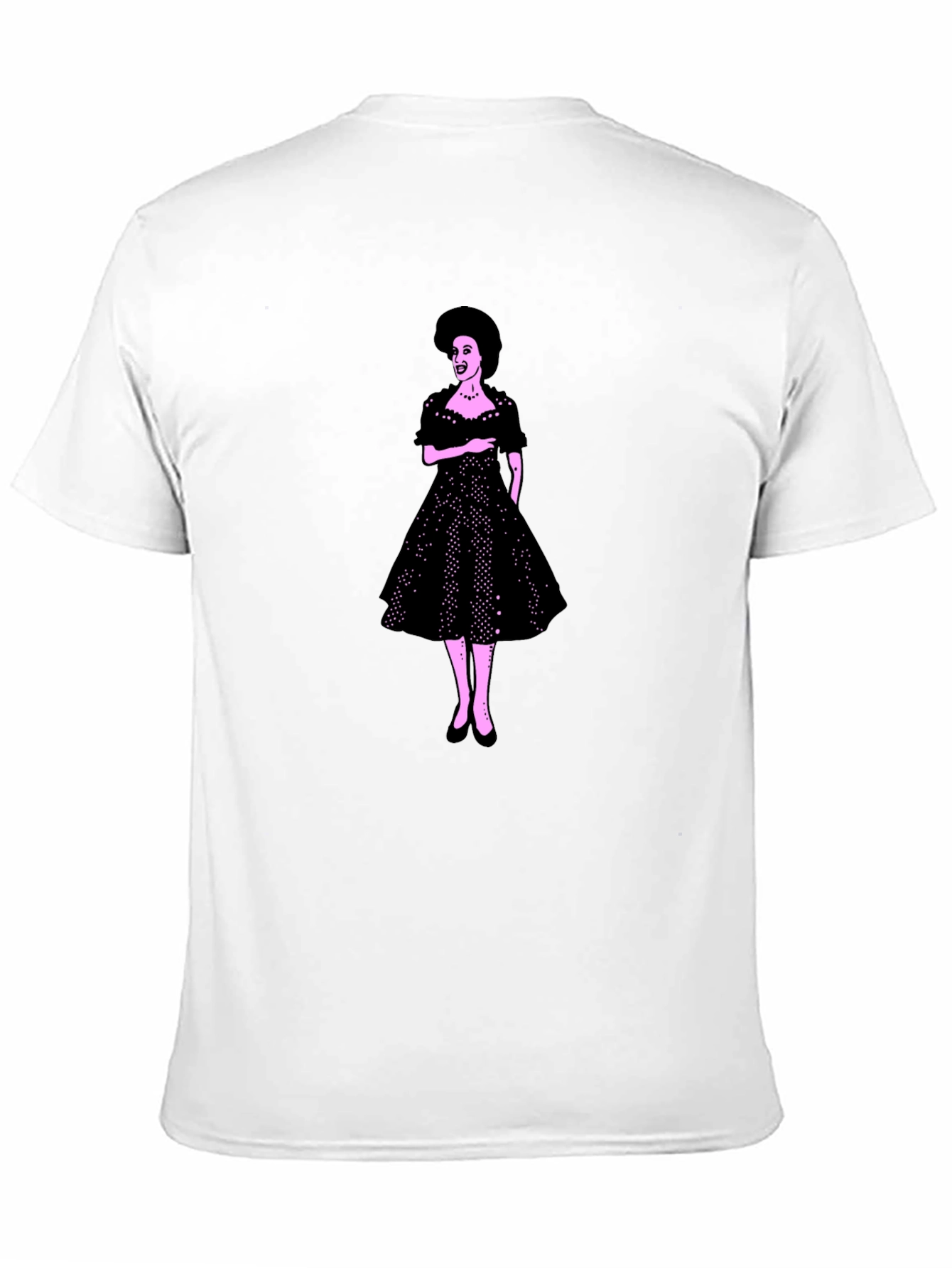 Black Retro Dress Graphic Tee - Classic Style view 11