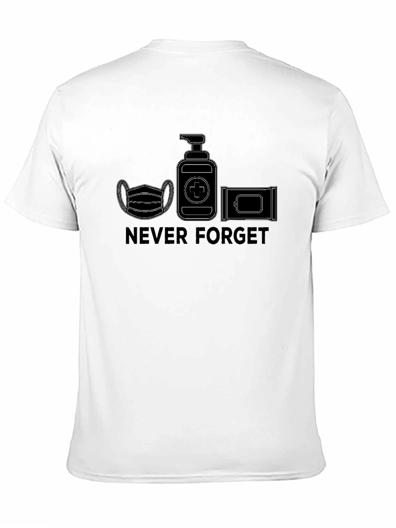 Black Never Forget T-Shirt - Mask, Sanitizer, Wipes Graphic Tee view 11