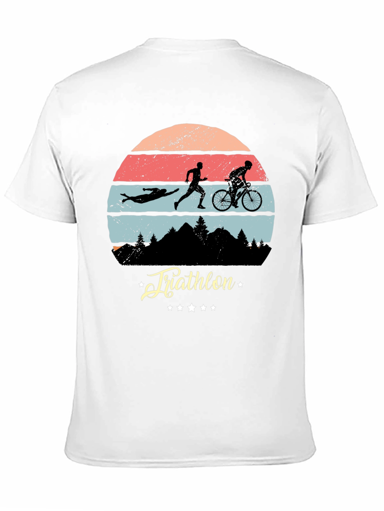 Black Triathlon Silhouette T-Shirt view 11
