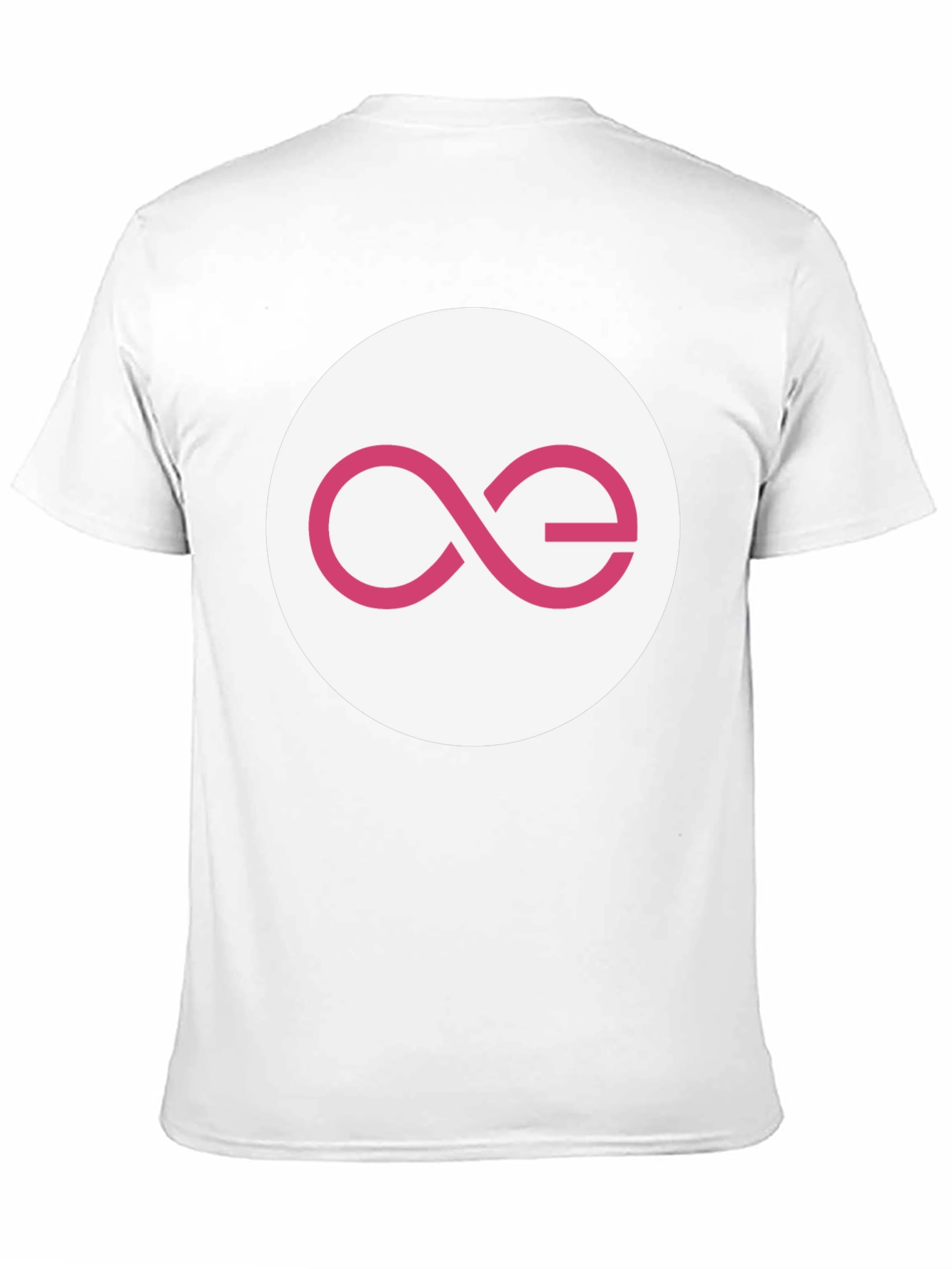 Black Black T-Shirt with Abstract Pink Logo Design view 11
