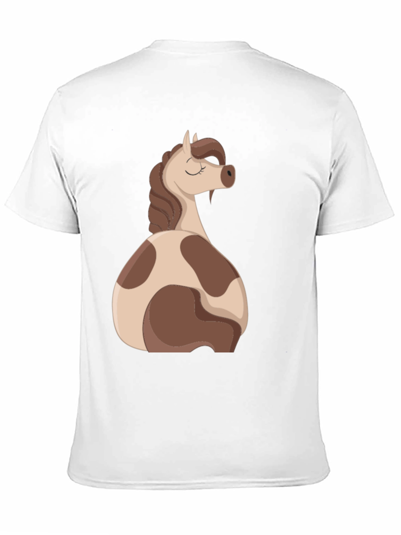 Black Horse Cartoon Graphic Black T-Shirt view 11