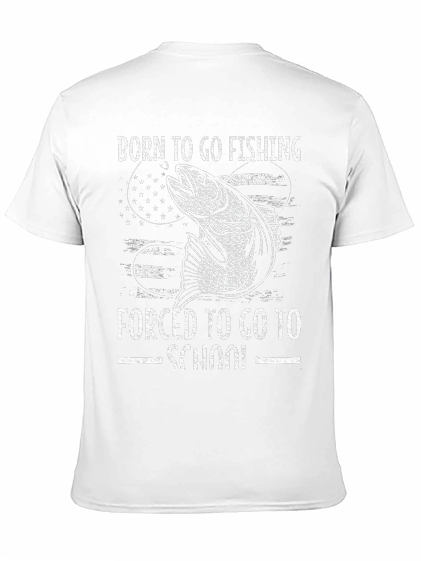 Black Born to Fish T-Shirt view 11