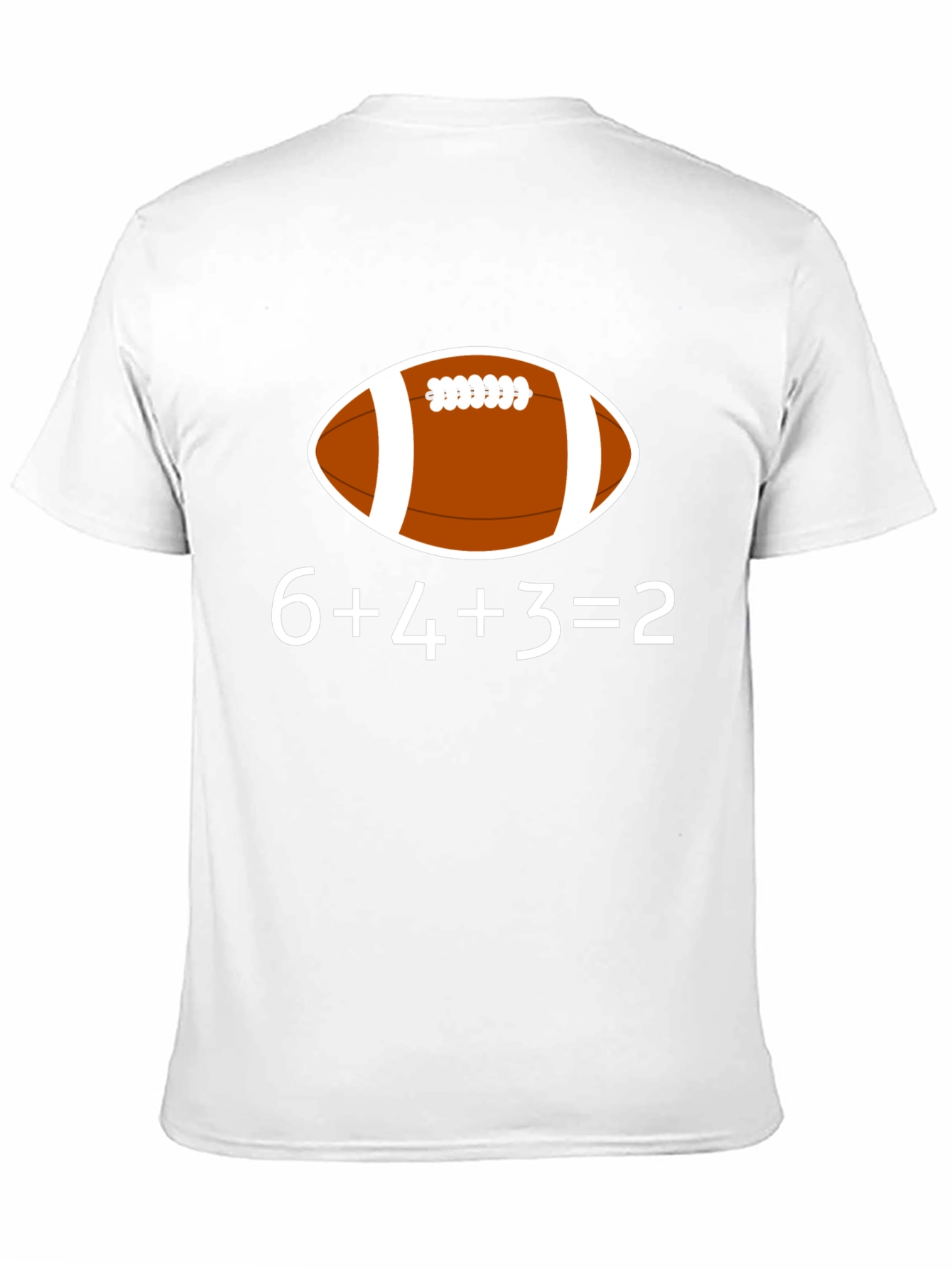 Black Funny Football Math T-Shirt view 11