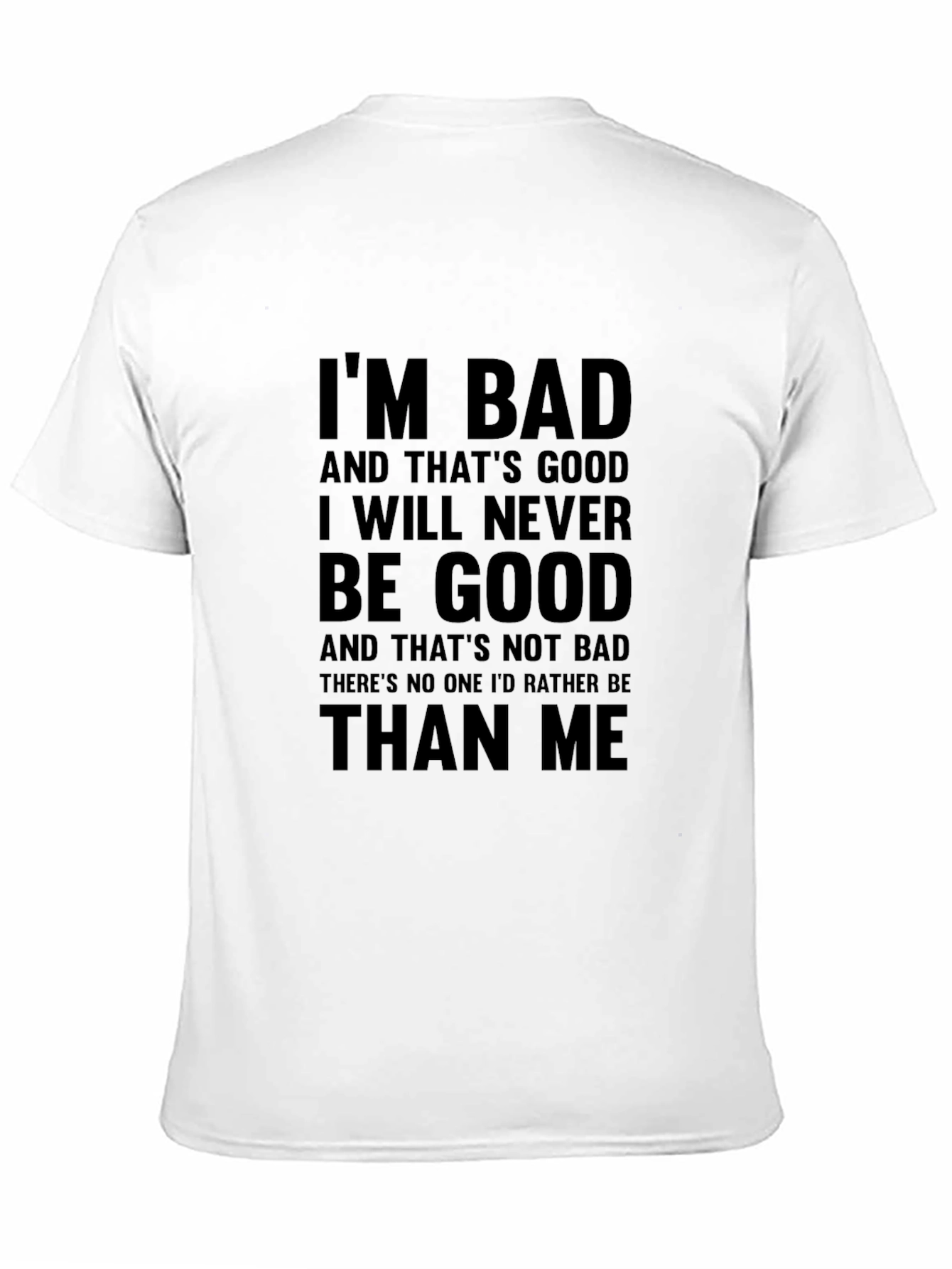 Black I'm Bad Graphic Print T-Shirt - Men's view 11