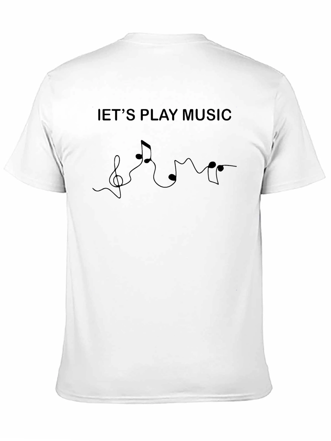 Black Let's Play Music Black Graphic Tee view 11