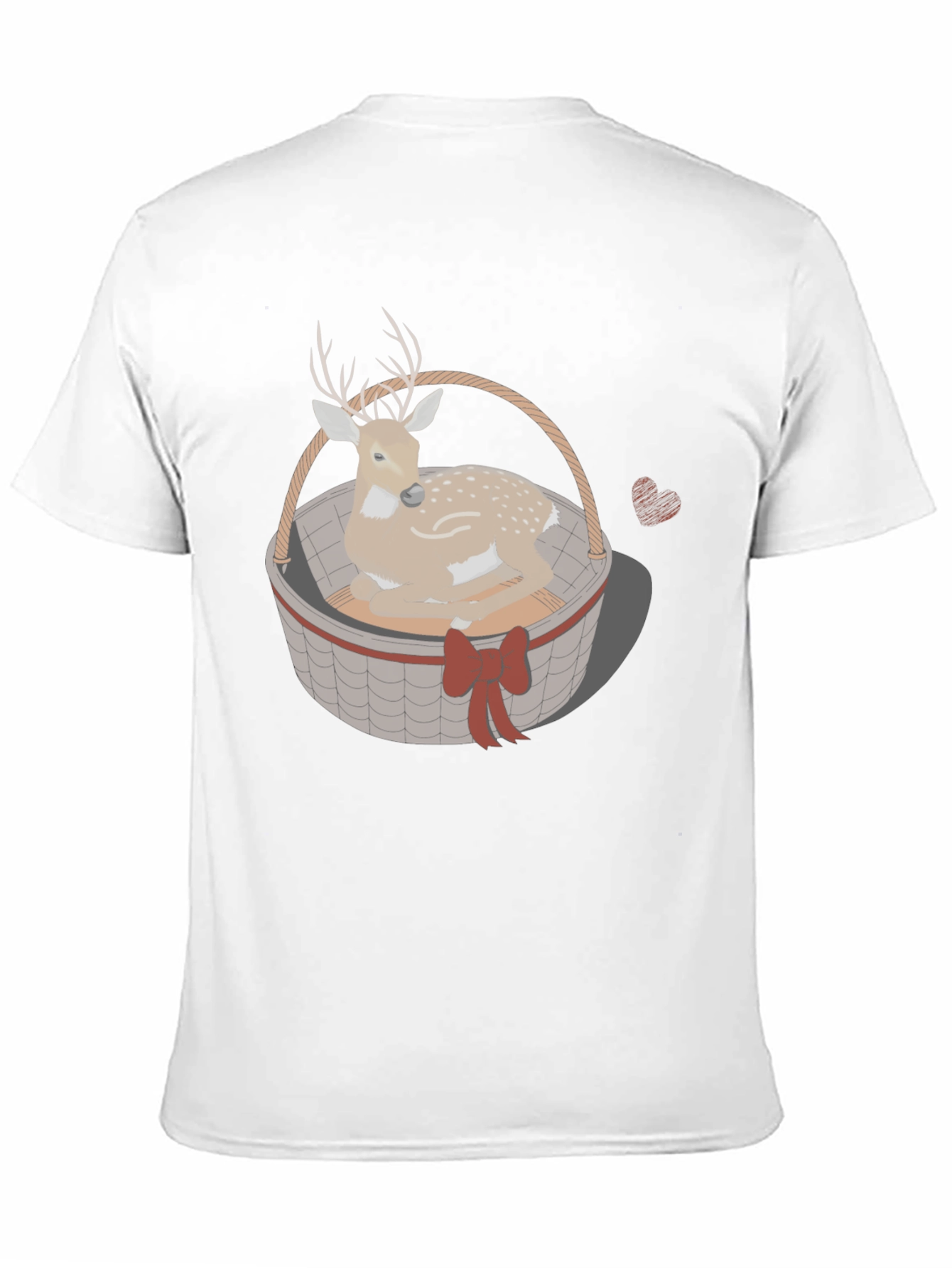 Black Deer in Basket Graphic Tee - Men's Black T-Shirt view 11