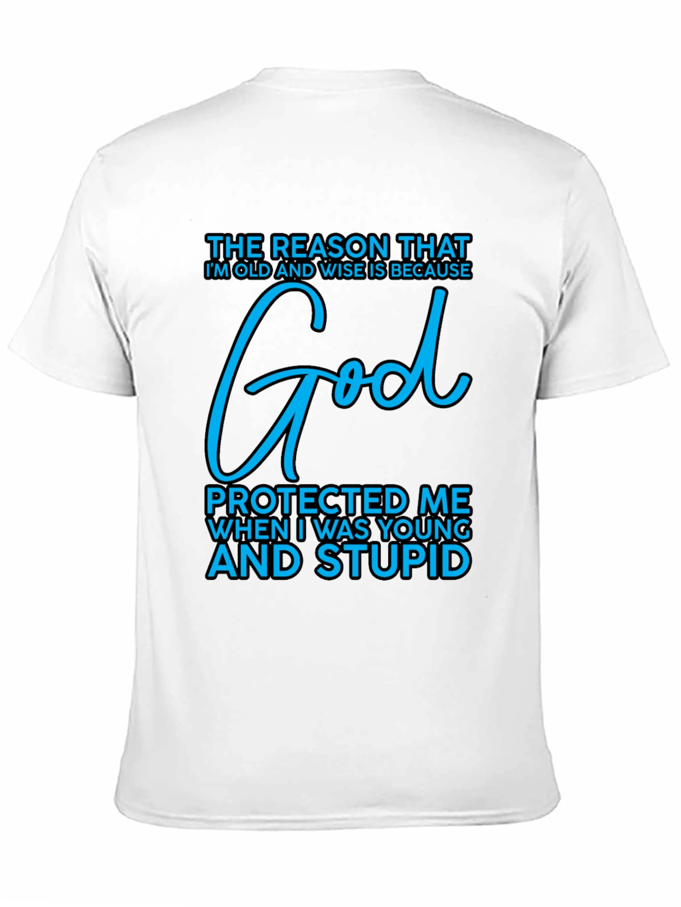 Black Old and Wise God Protected T-Shirt view 11