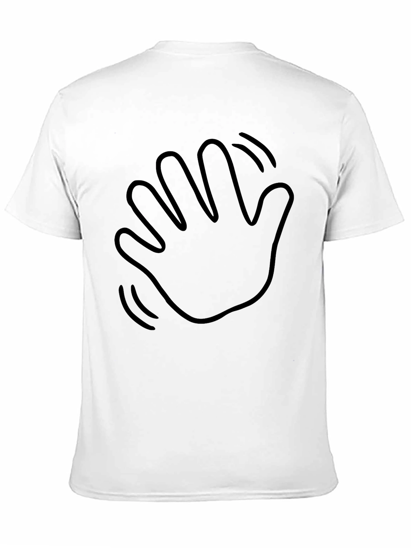 Black Waving Hand Black Graphic Tee - Casual Comfort view 11