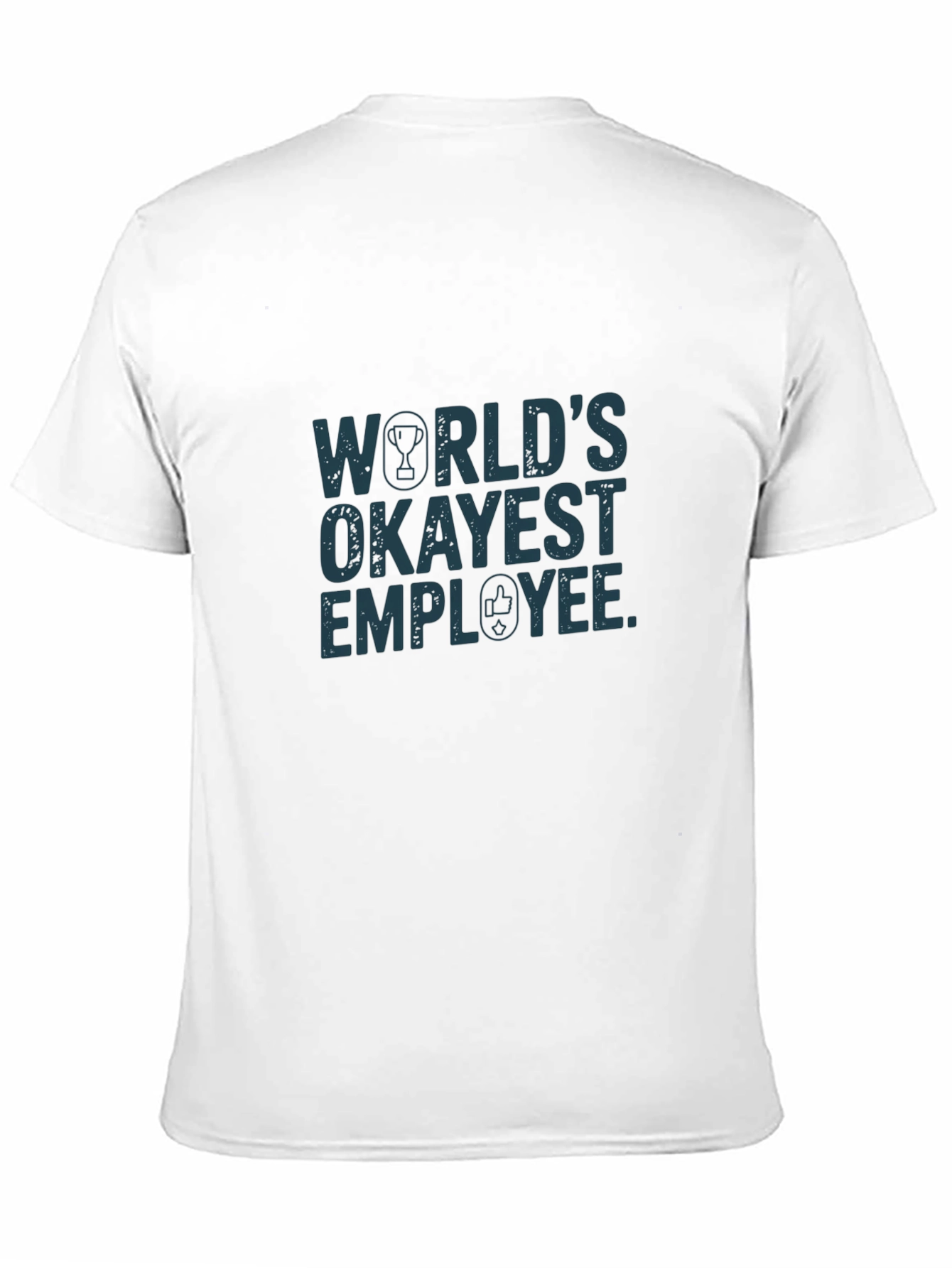 Black World's Okayest Employee Graphic Tee view 11