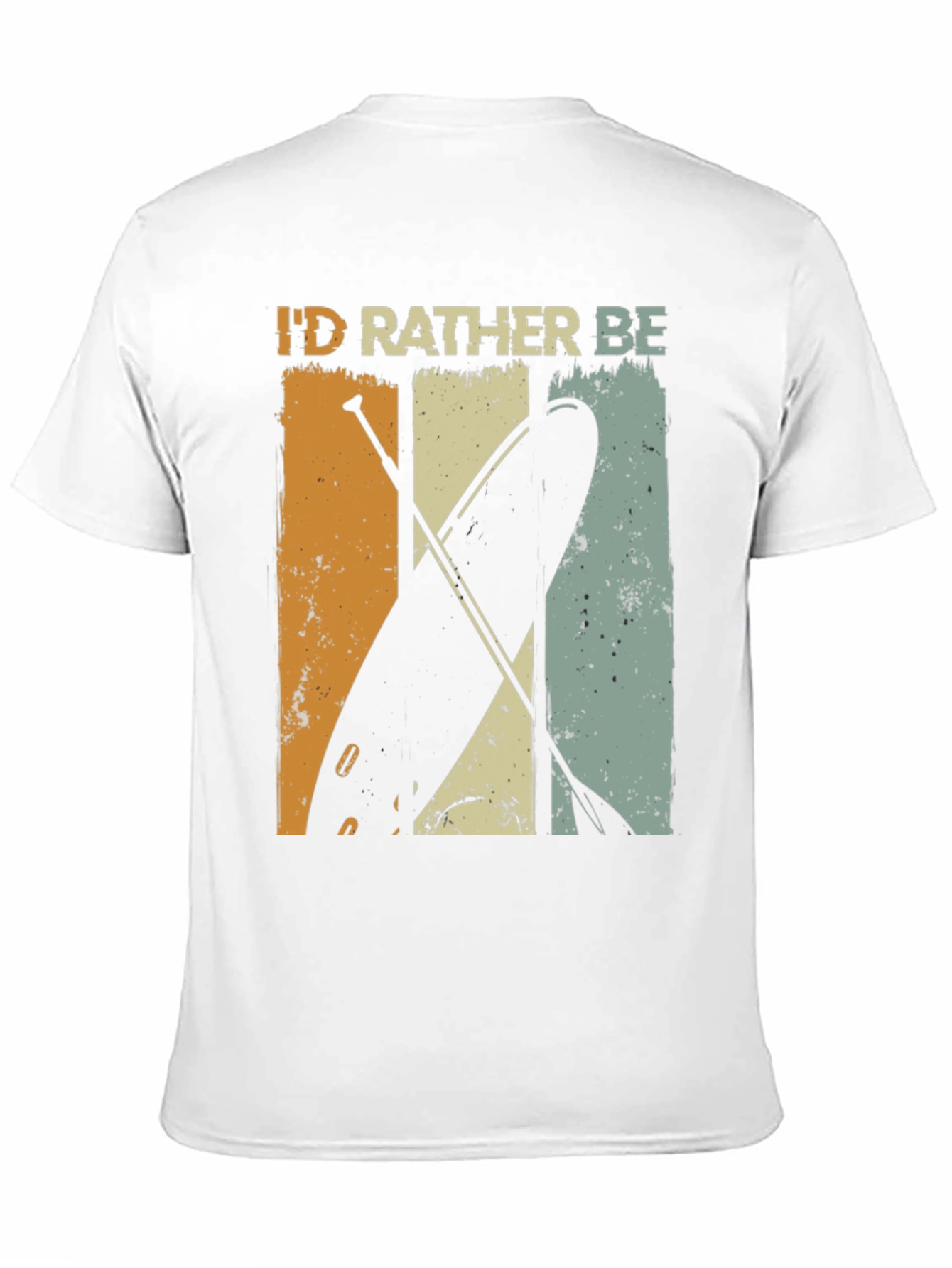 Black I'd Rather Be Paddle Boarding T-Shirt - Vintage Style view 11