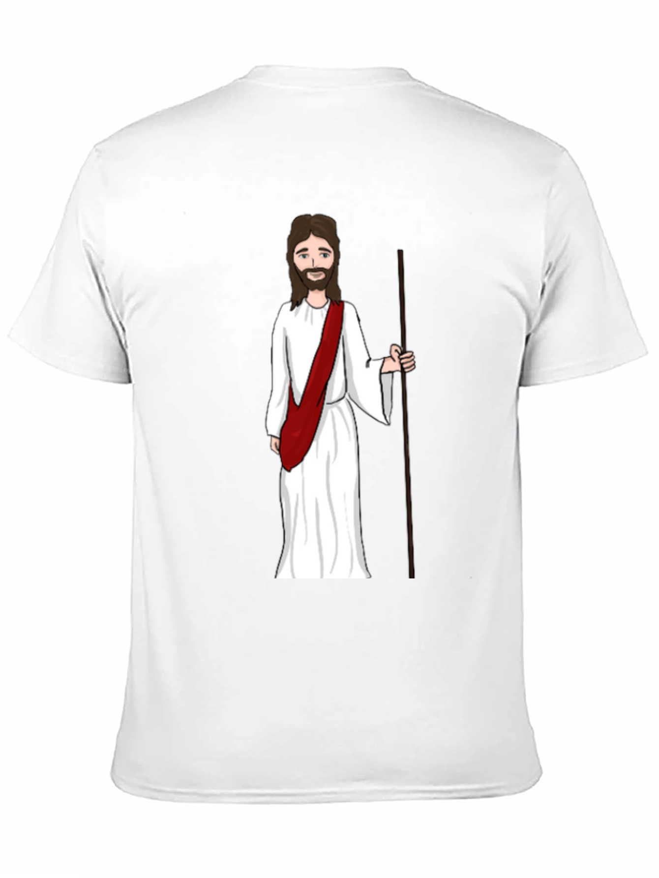 Black Jesus Cartoon Black T-Shirt view 11