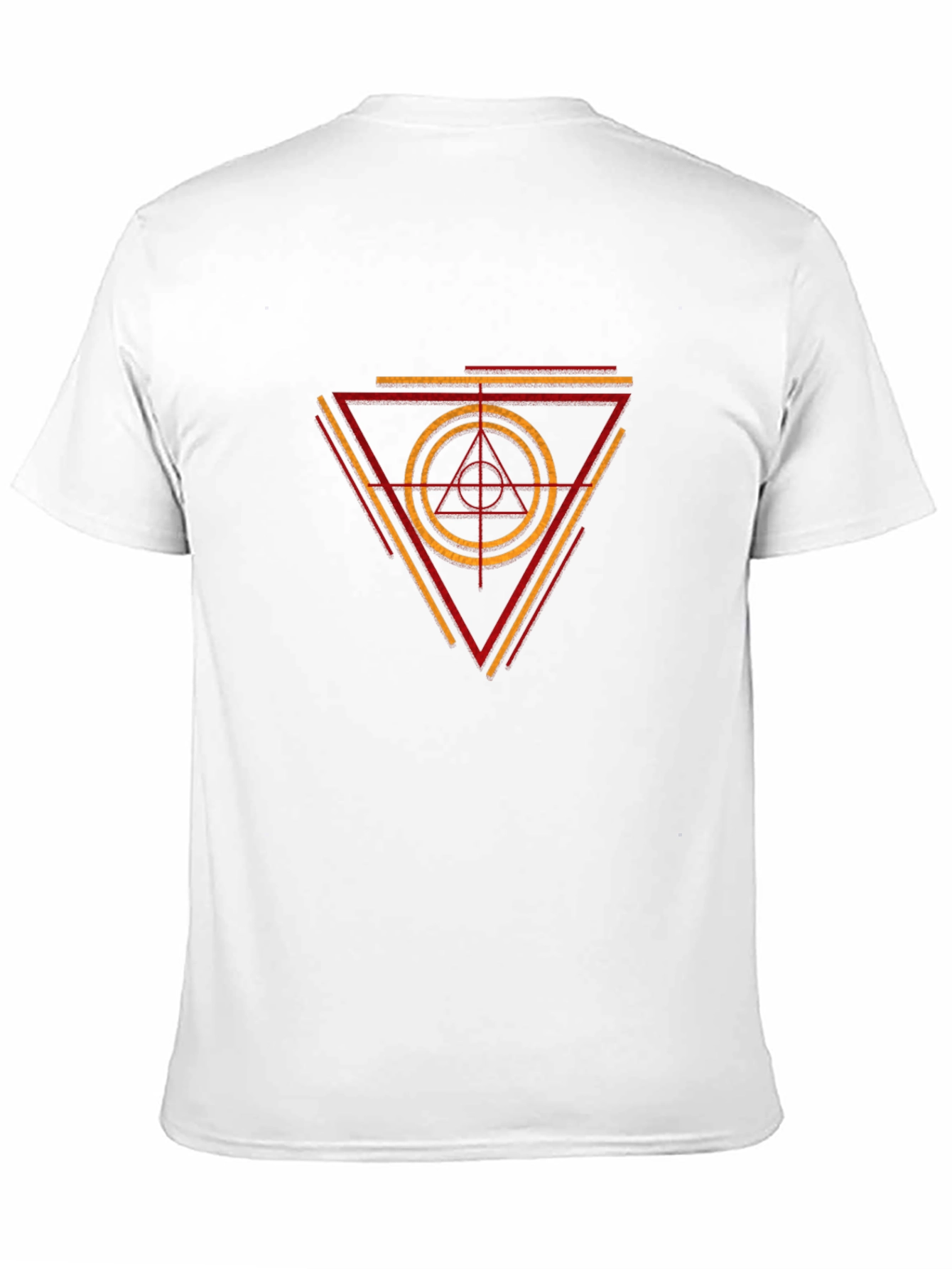 Black Geometric Triangle Graphic Tee - Stylish Menswear view 11