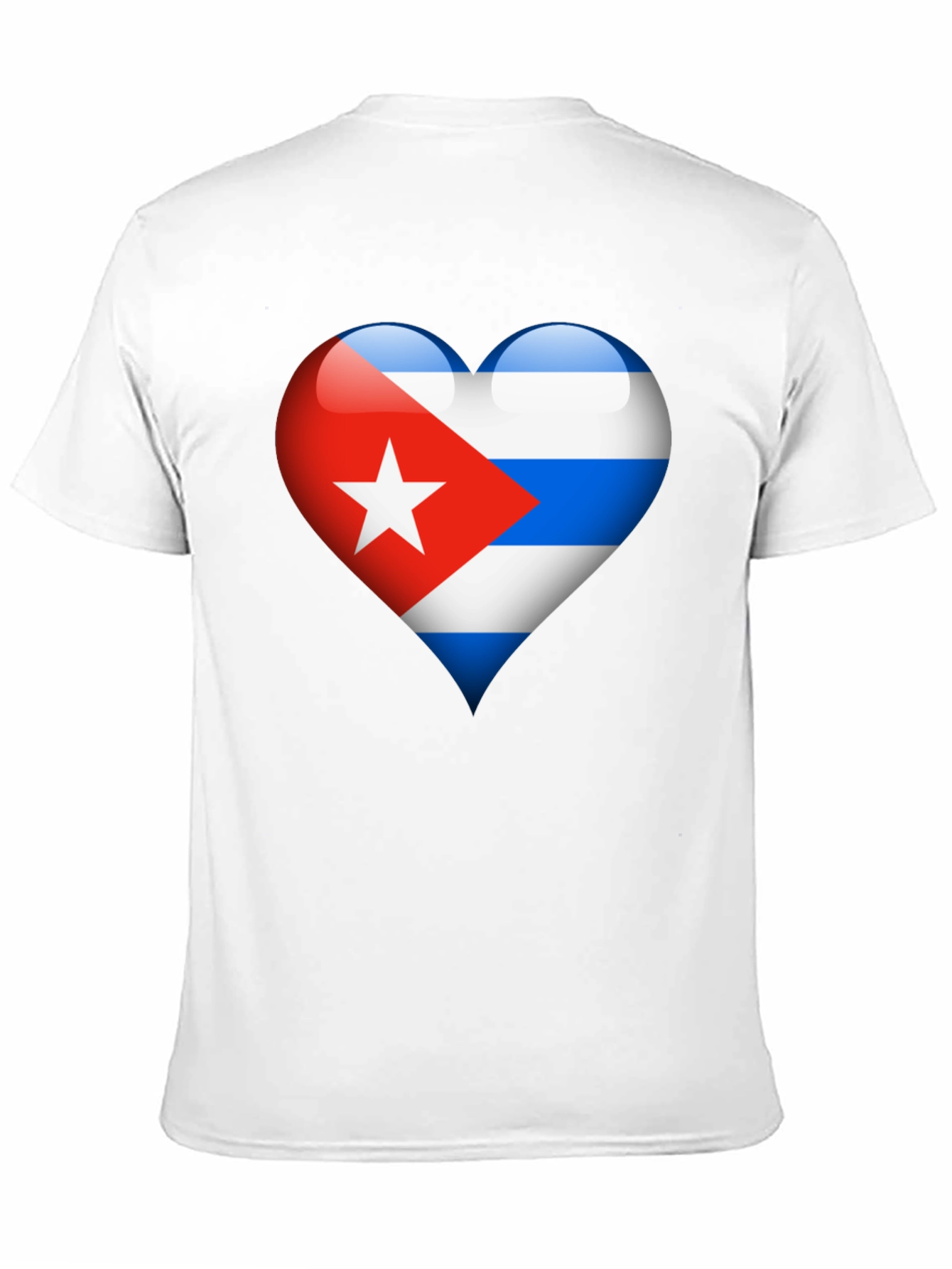 Black Cuban Flag Heart Graphic T-Shirt - Black view 11