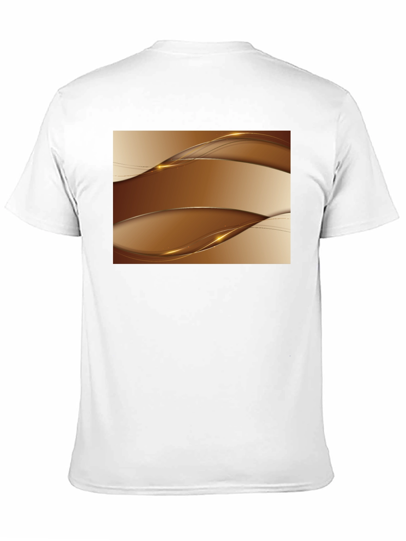 Black Stylish Abstract Wave Design Black T-Shirt view 11