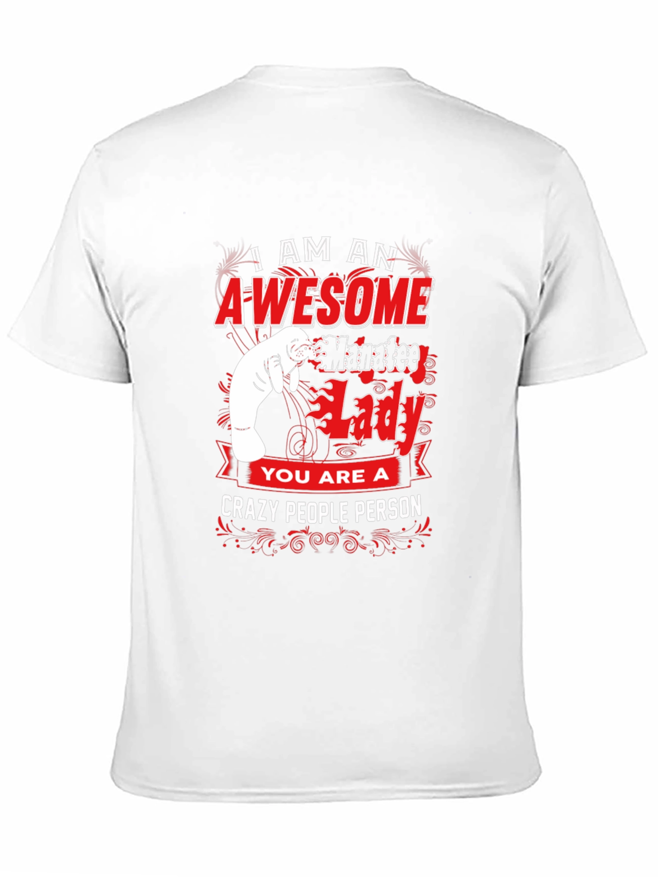 Black Awesome Manatee Lady Graphic Tee view 11