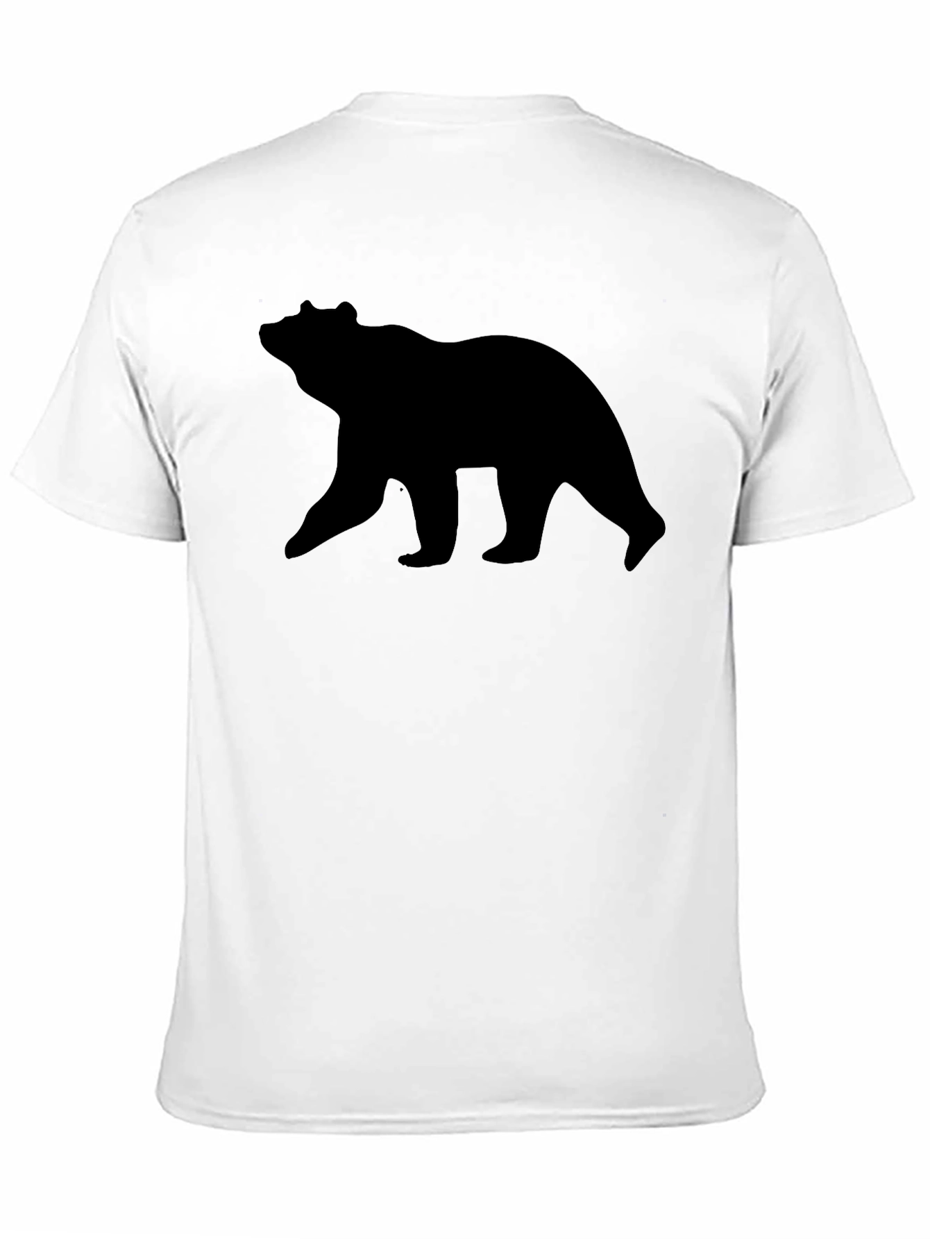 Black Men's Black Bear Silhouette Graphic Tee view 11