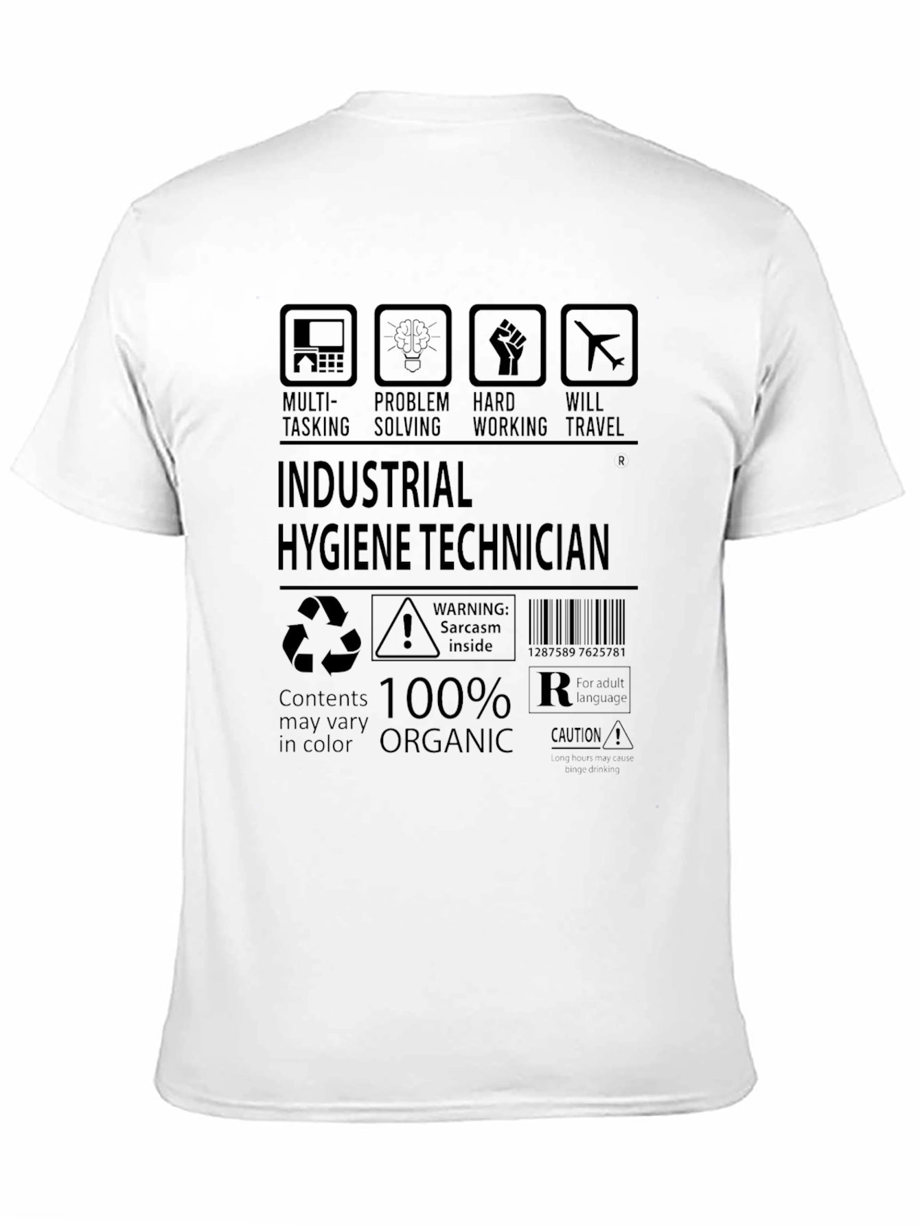 Black Industrial Hygiene Technician T-Shirt view 11