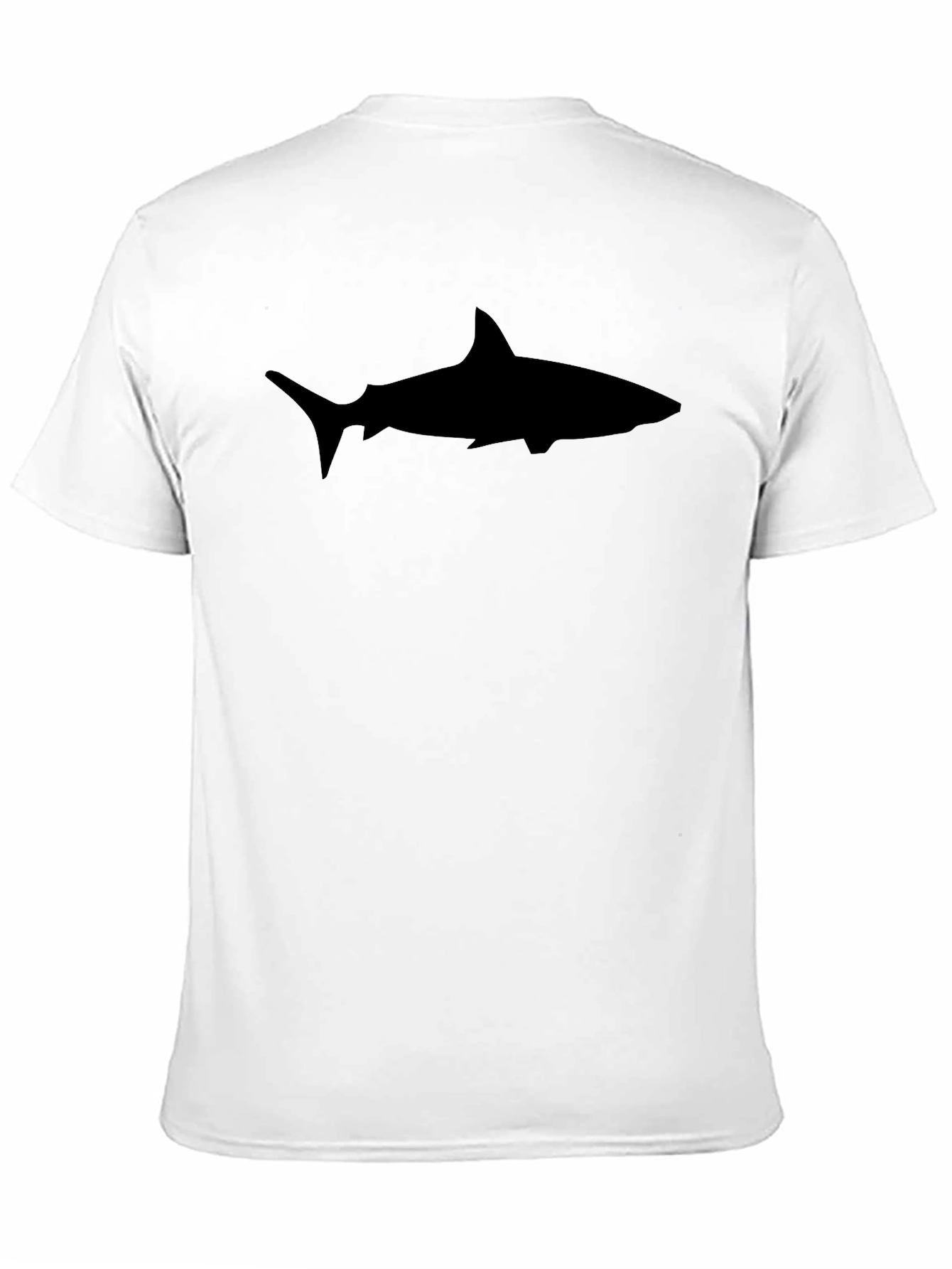 Black Shark Silhouette Black T-Shirt view 11