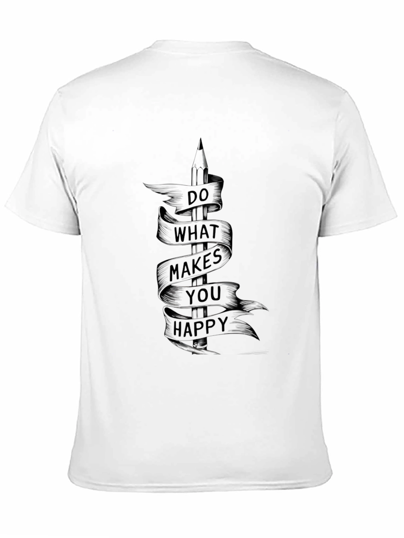 Black Inspirational Graphic Tee - Do What Makes You Happy view 11