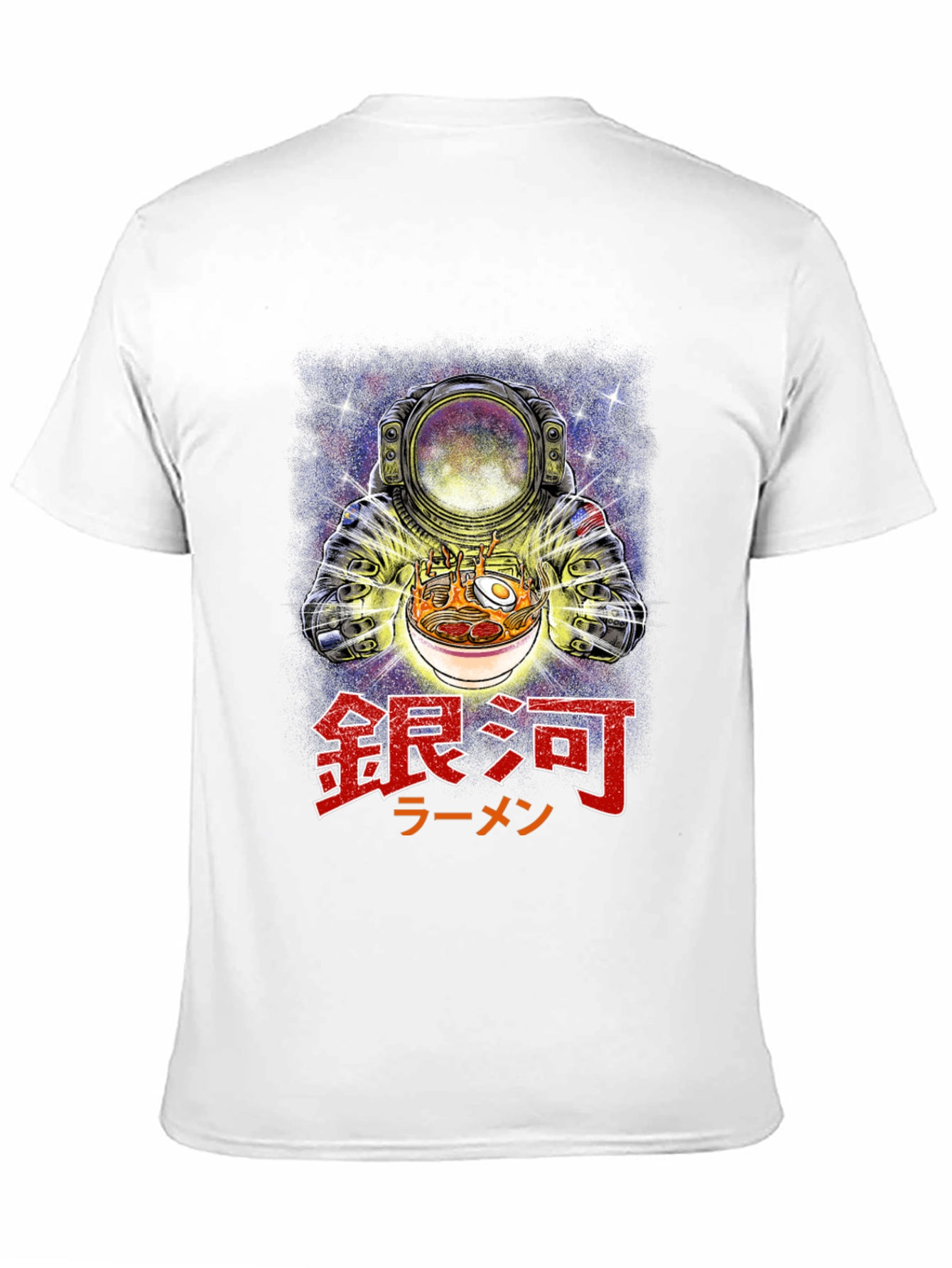 Black Astronaut Ramen Graphic Tee - Galaxy Noodles T-Shirt view 11