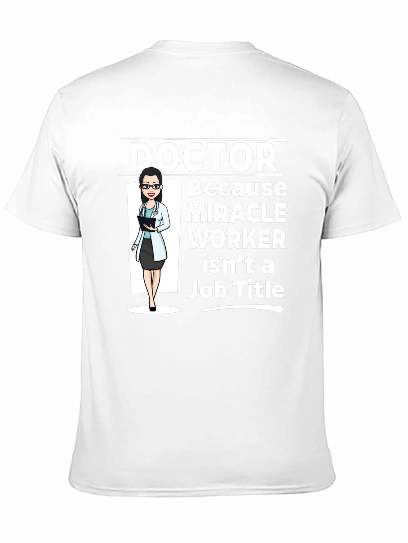 Black Doctor Miracle Worker T-Shirt - Black Cotton Tee view 11