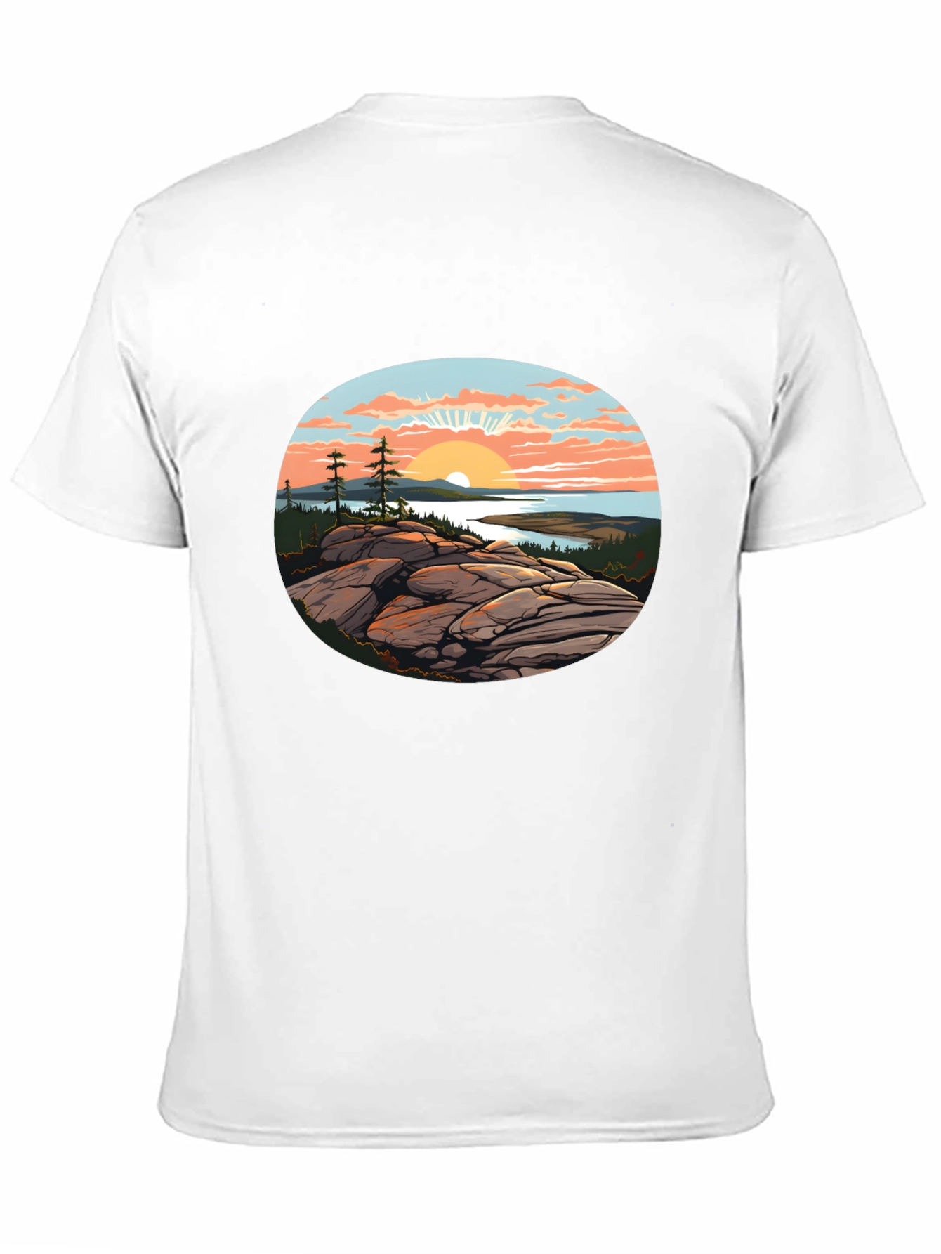Black Scenic Sunrise T-Shirt view 11