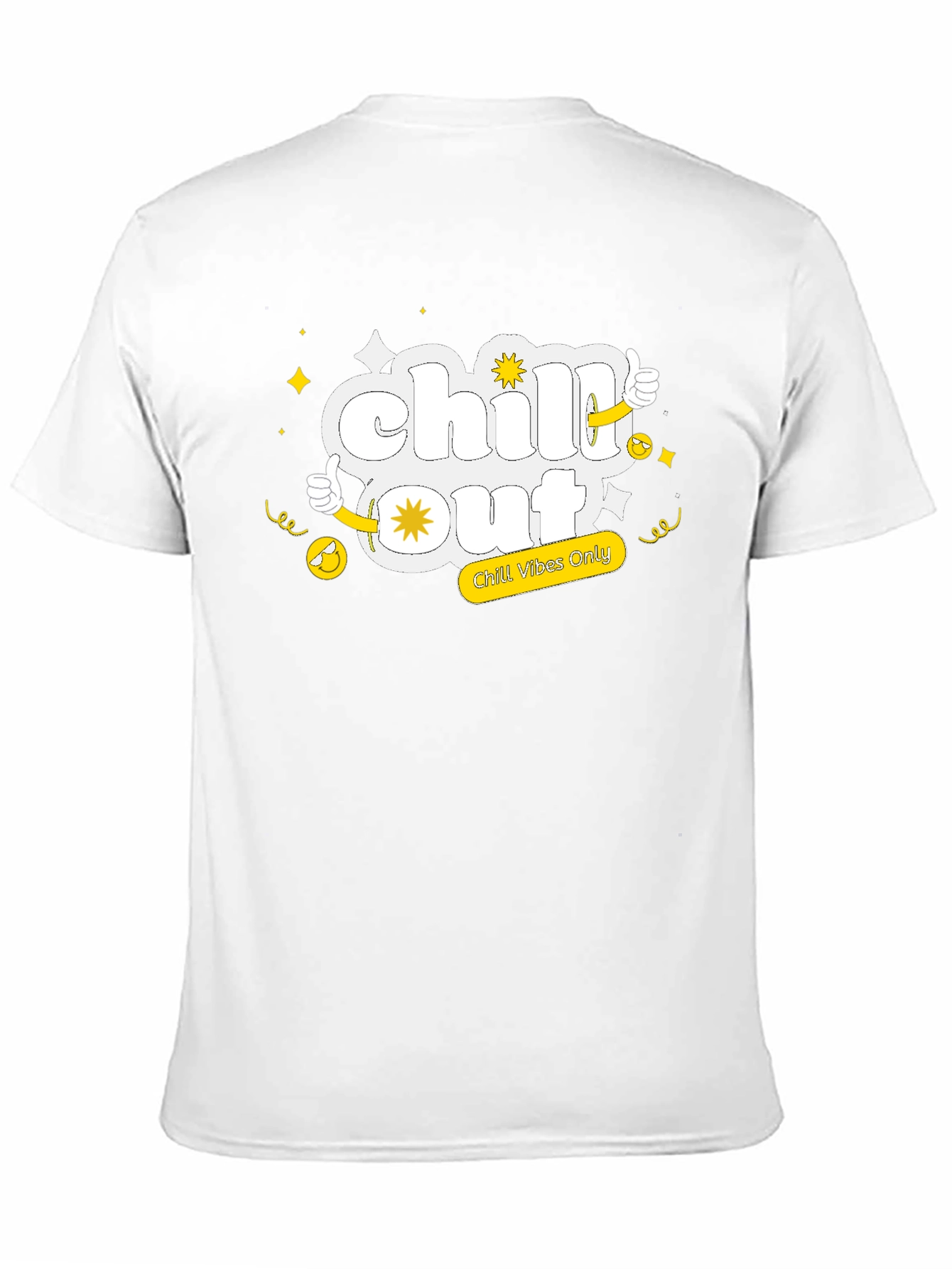 Black Chill Out Black Tee - Funny Cartoon Graphic T-Shirt view 11