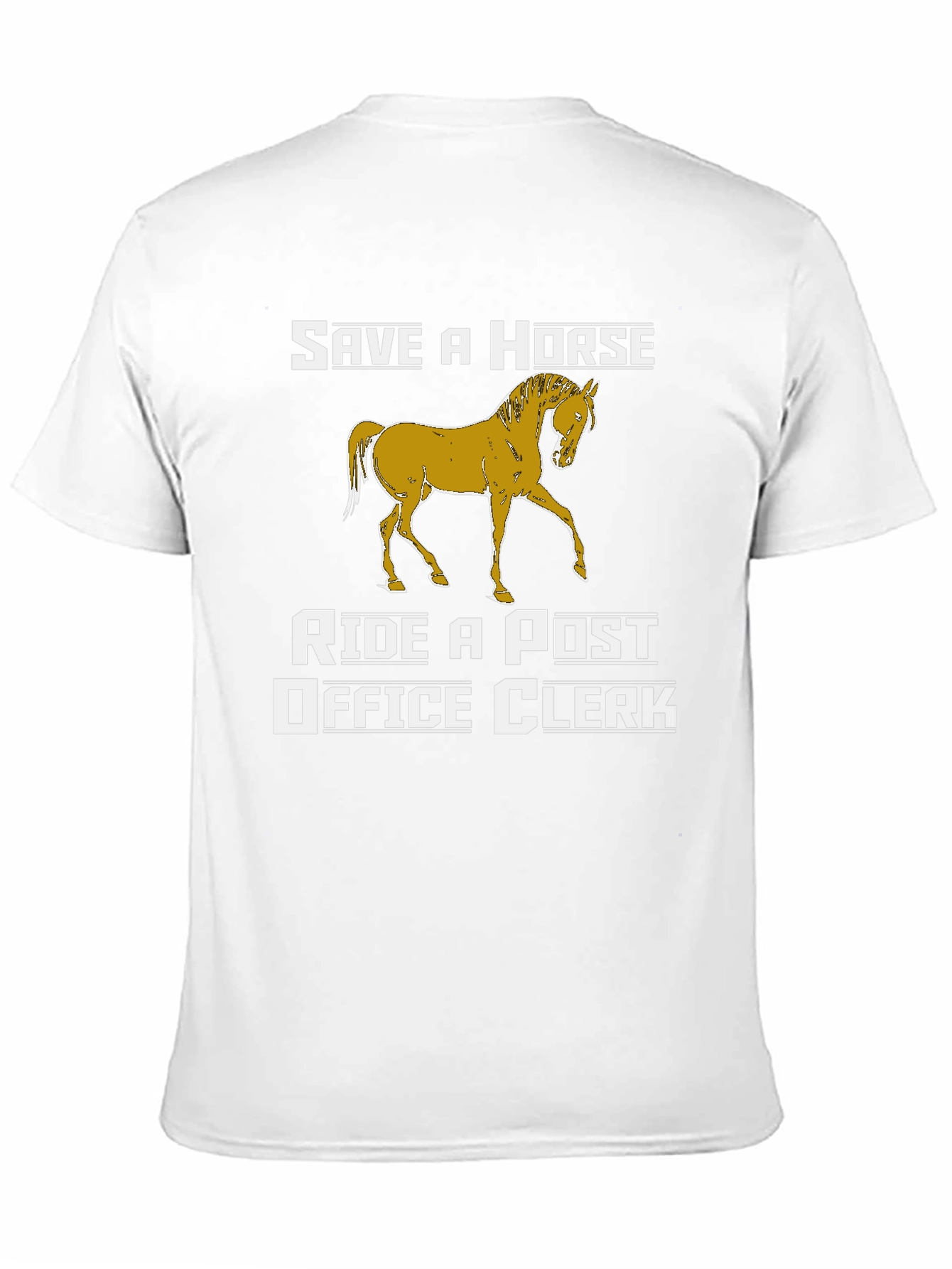 Black Save A Horse Ride A Post Office Clerk T-Shirt view 11
