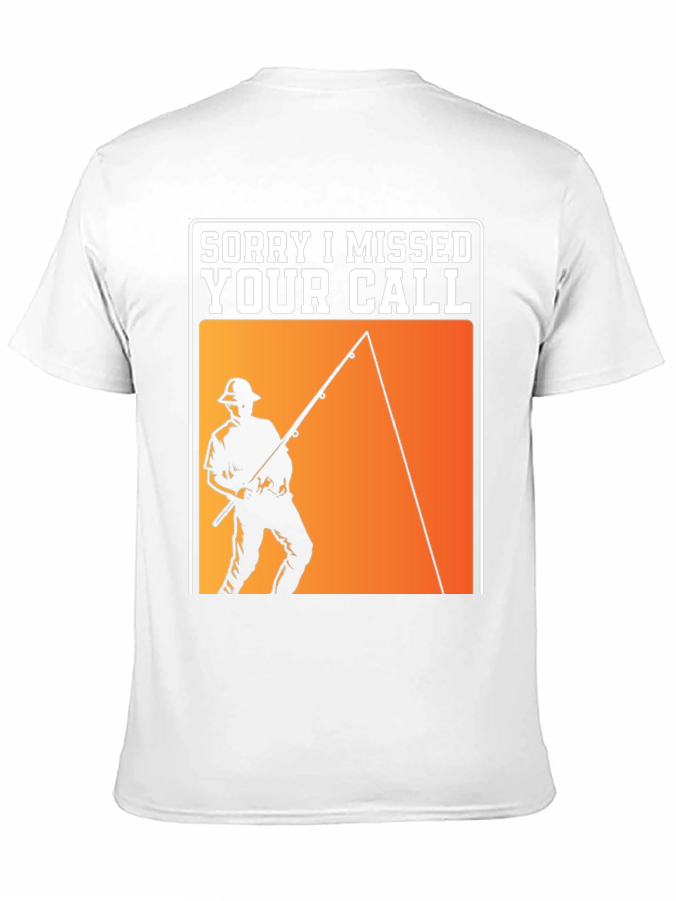 Black Sorry I Missed Your Call Fishing T-Shirt view 11