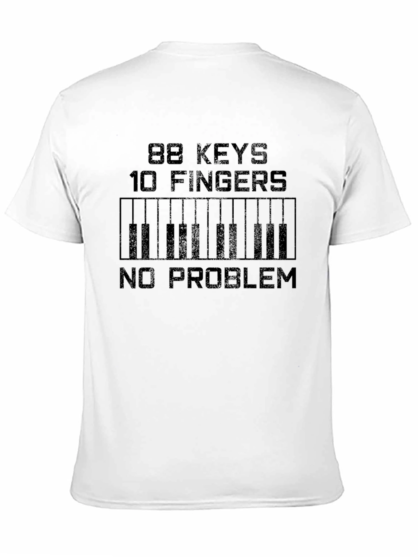 Black 88 Keys 10 Fingers Piano T-Shirt view 11