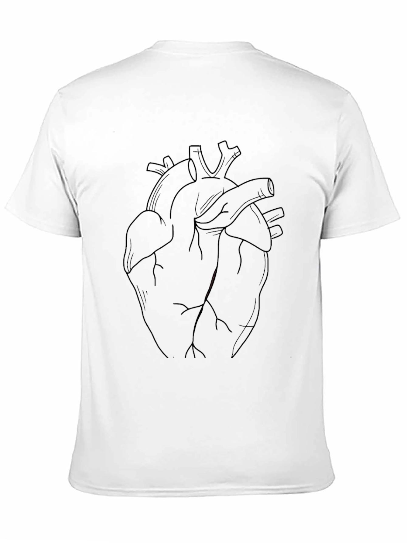 Black Anatomical Heart Graphic Black T-Shirt view 11
