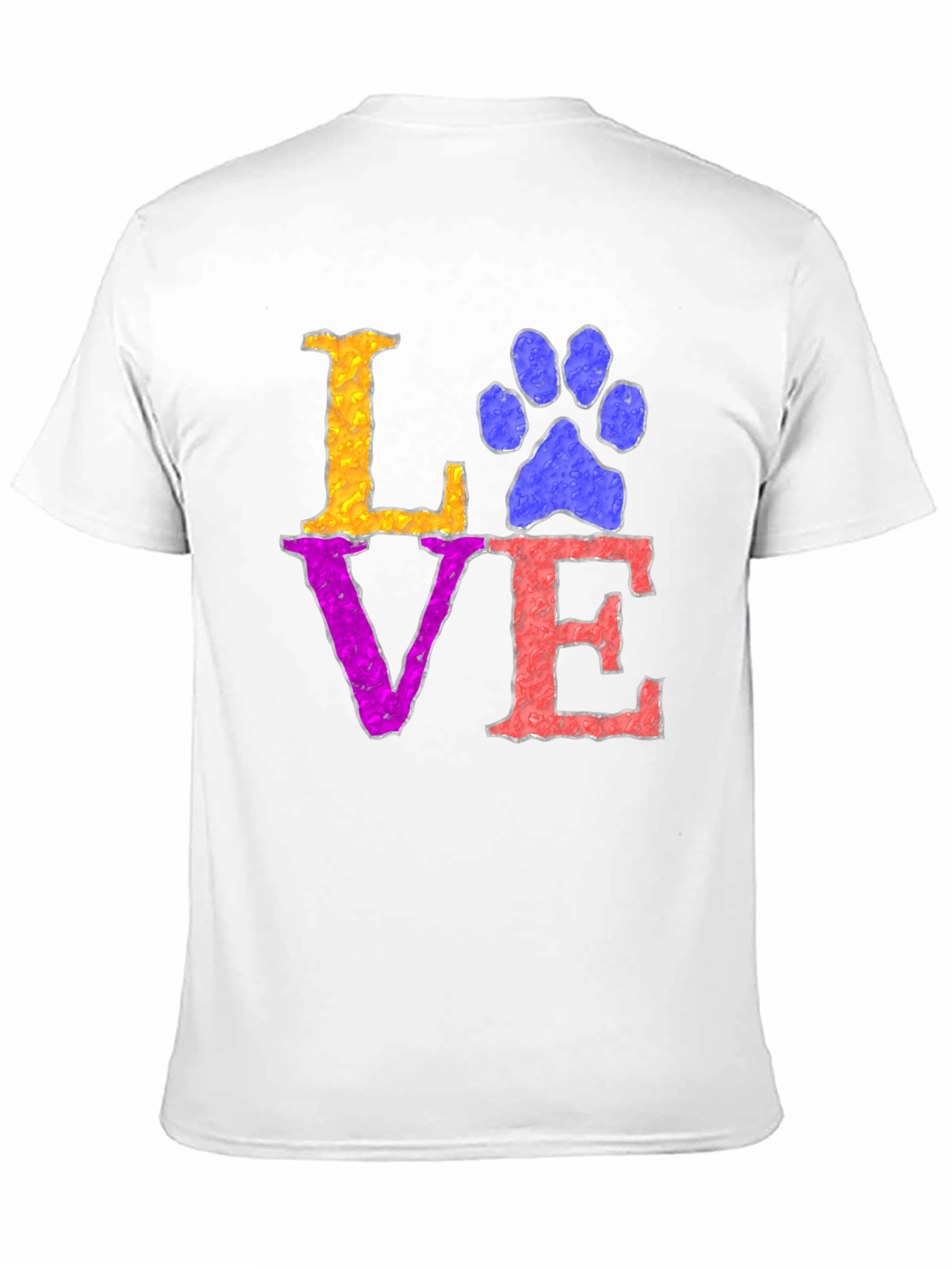 Black Love Paw Print T-Shirt - Pet Lover Tee view 11