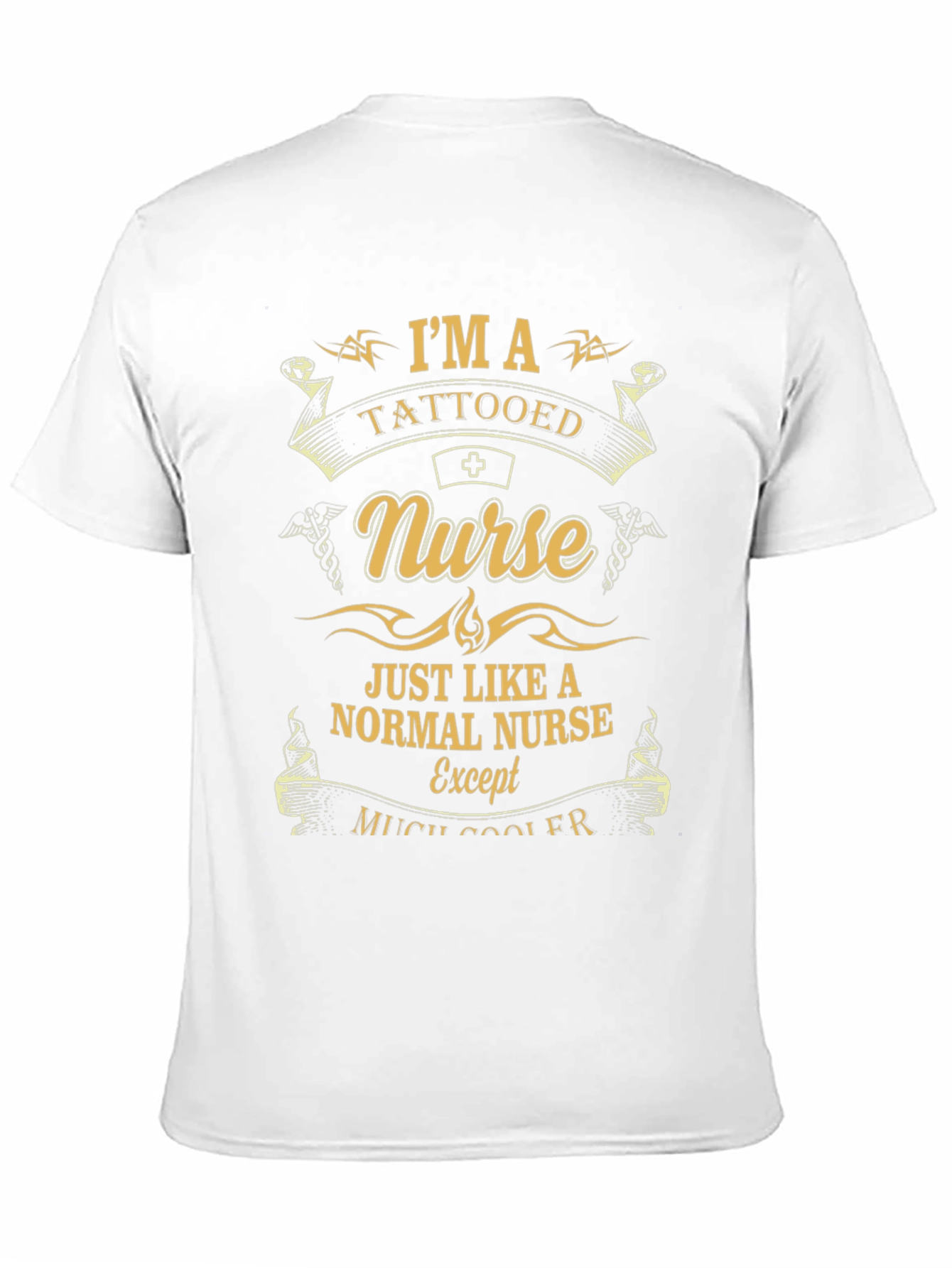 Black Tattooed Nurse T-Shirt - Funny Nursing Apparel view 11