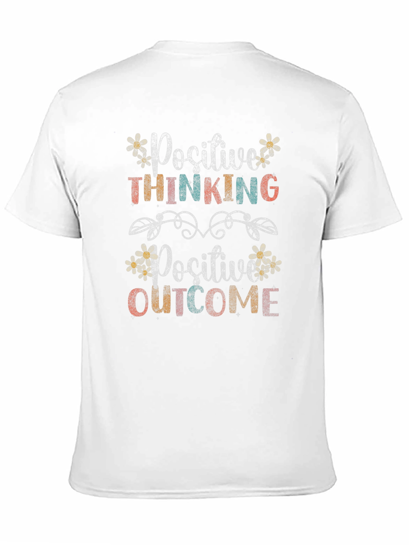 Black Positive Thinking Positive Outcome T-Shirt view 11