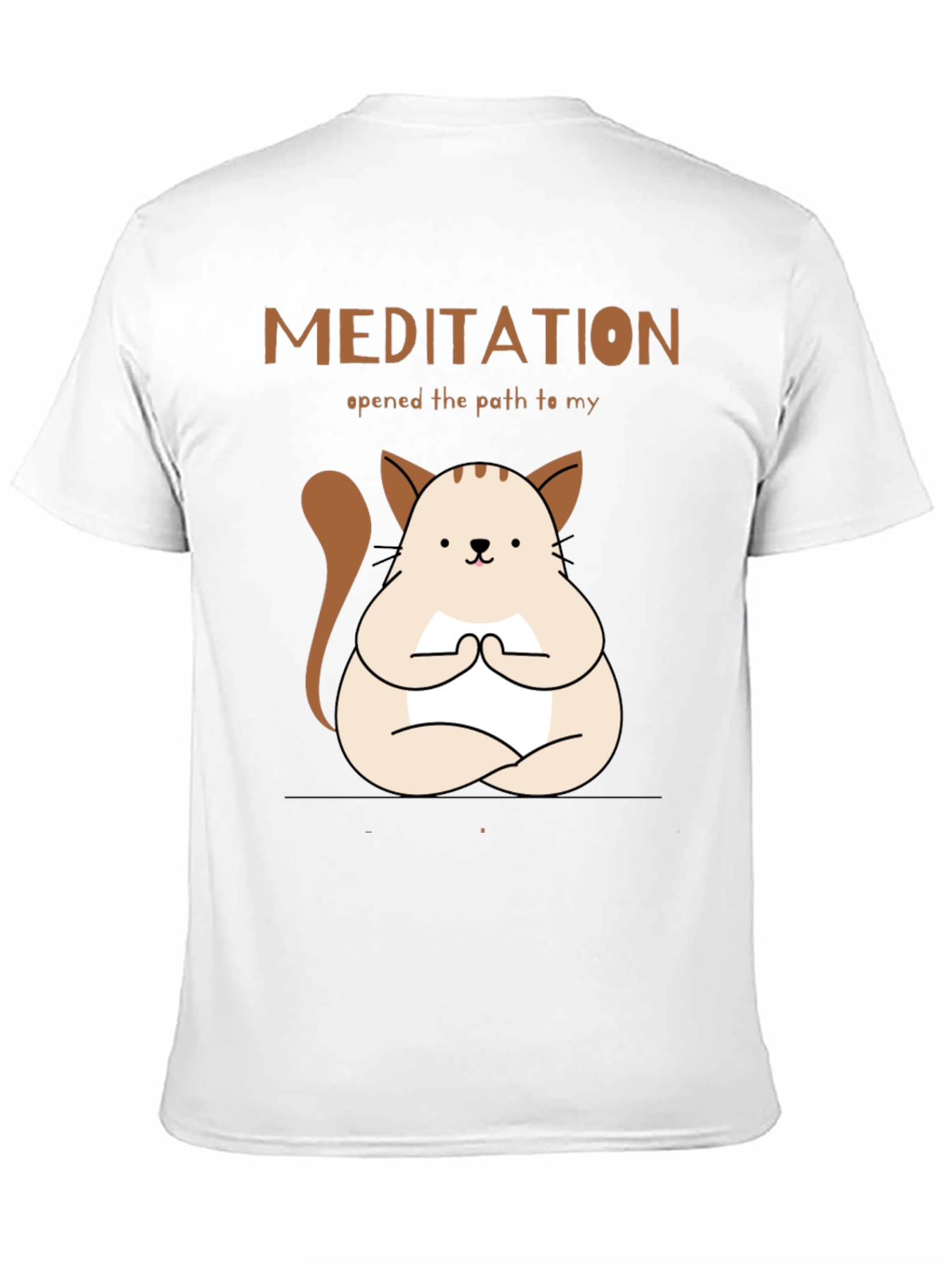 Black Meditating Cat T-Shirt - Find Your Inner Peace! view 11