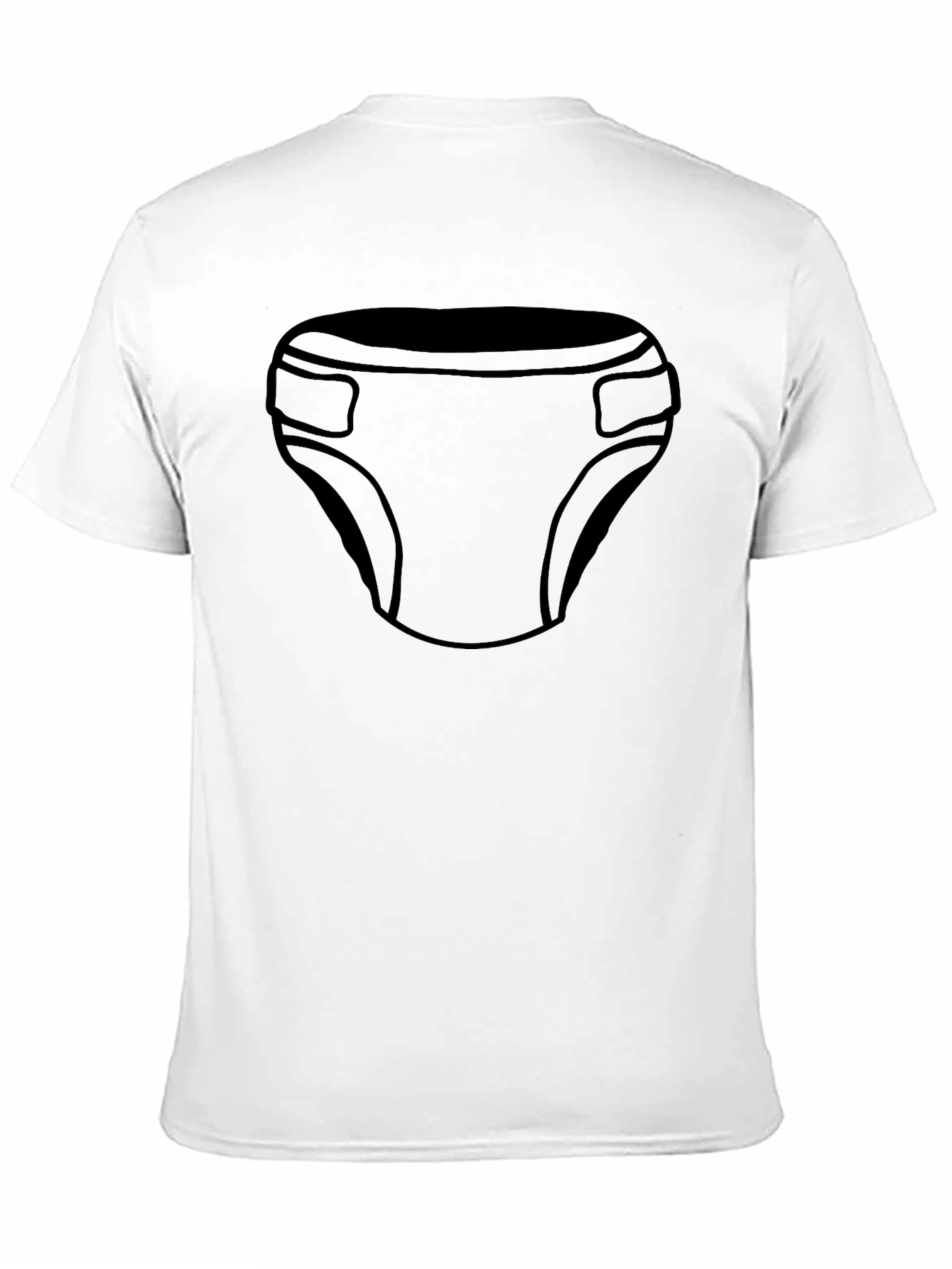Black Funny Adult Baby Diaper Graphic T-Shirt view 11