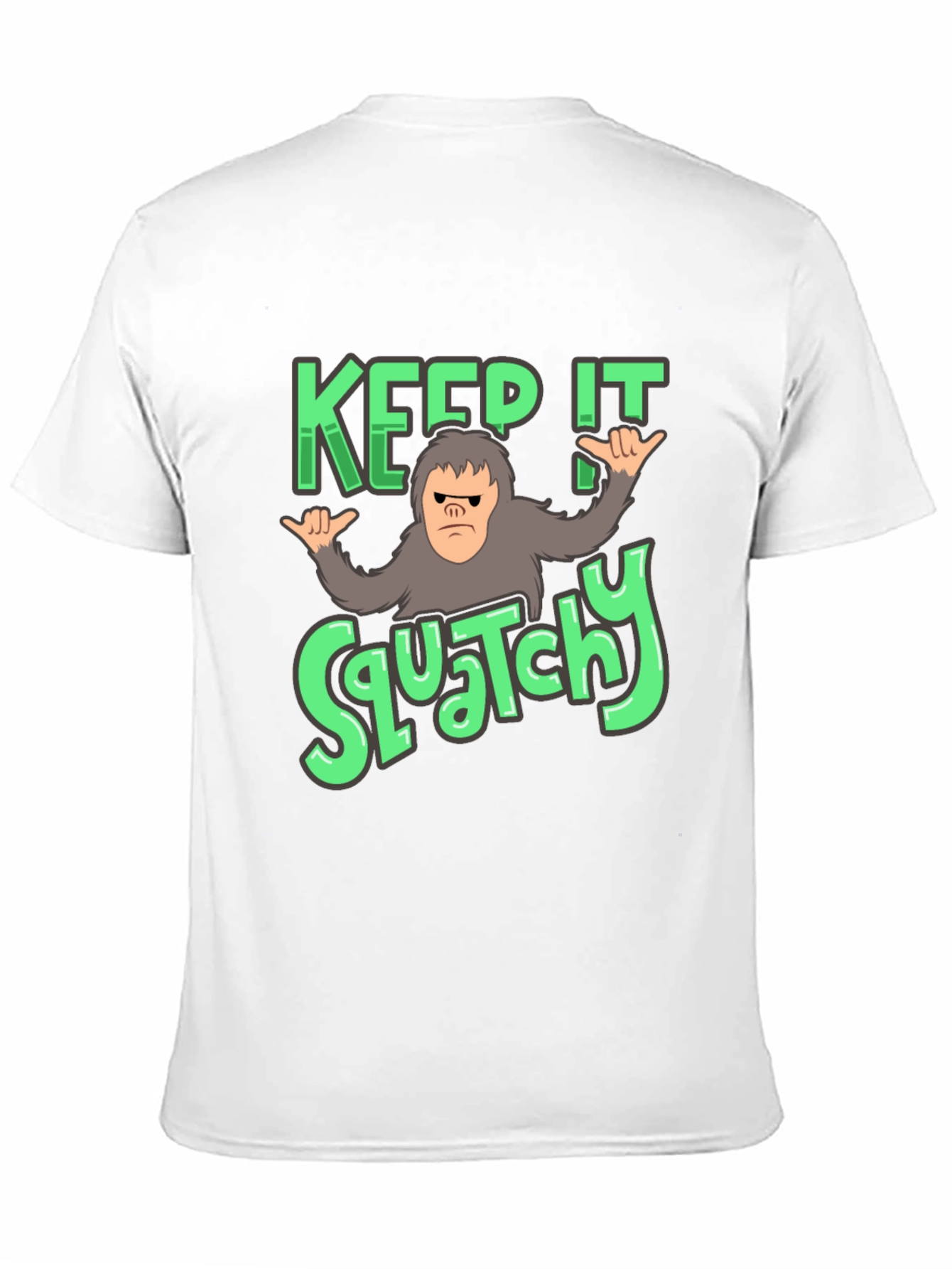 Black Keep It Squatchy T-Shirt: Bigfoot Graphic Tee view 11