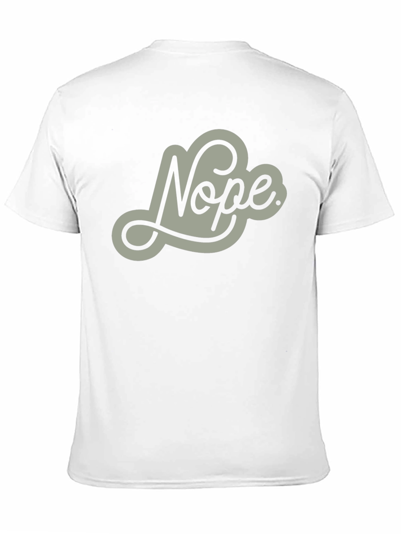Black Nope Graphic Tee - Mens Casual Crew Neck T-Shirt view 11