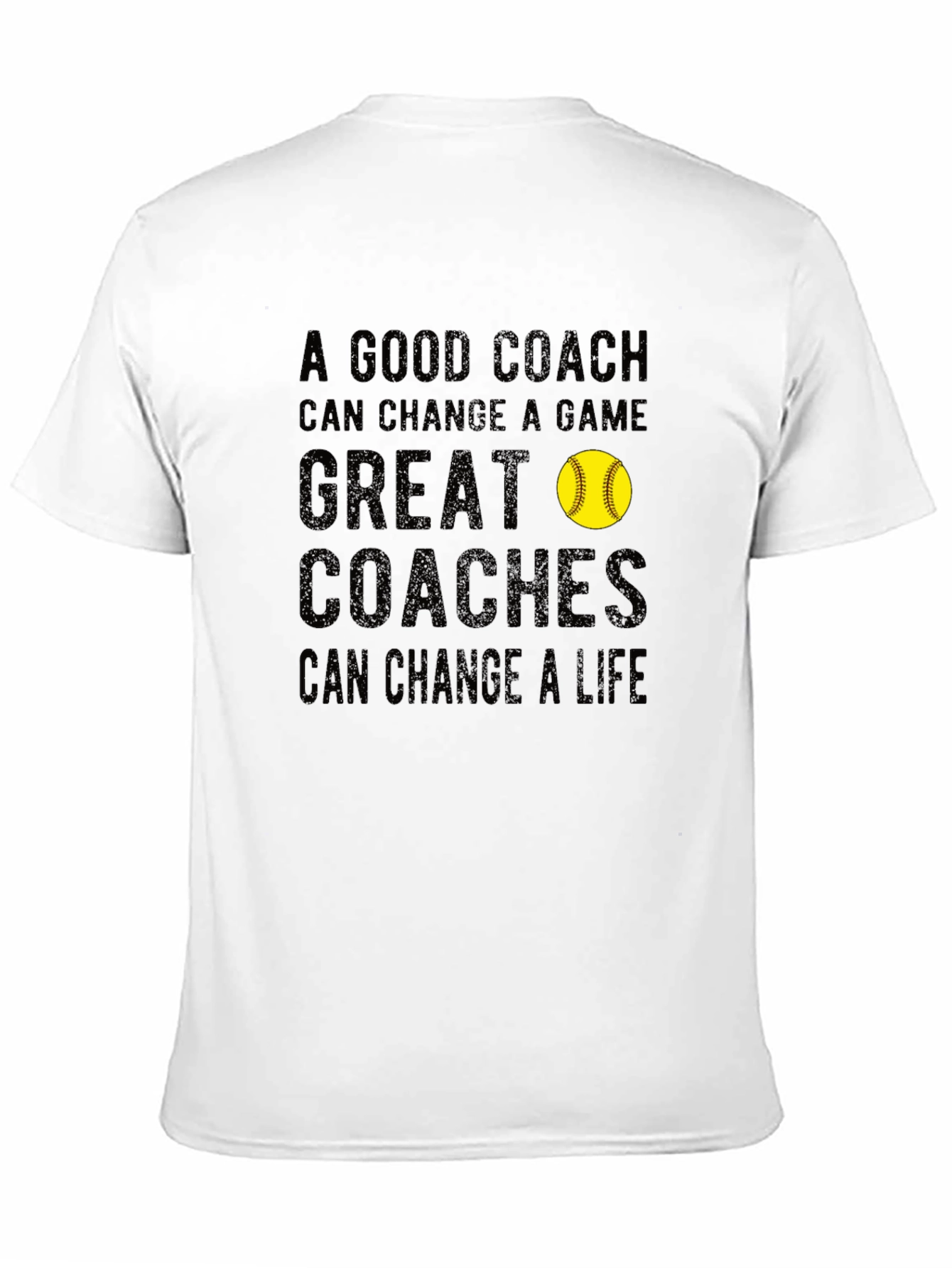 Black Coach Life T-Shirt - Softball Design view 11