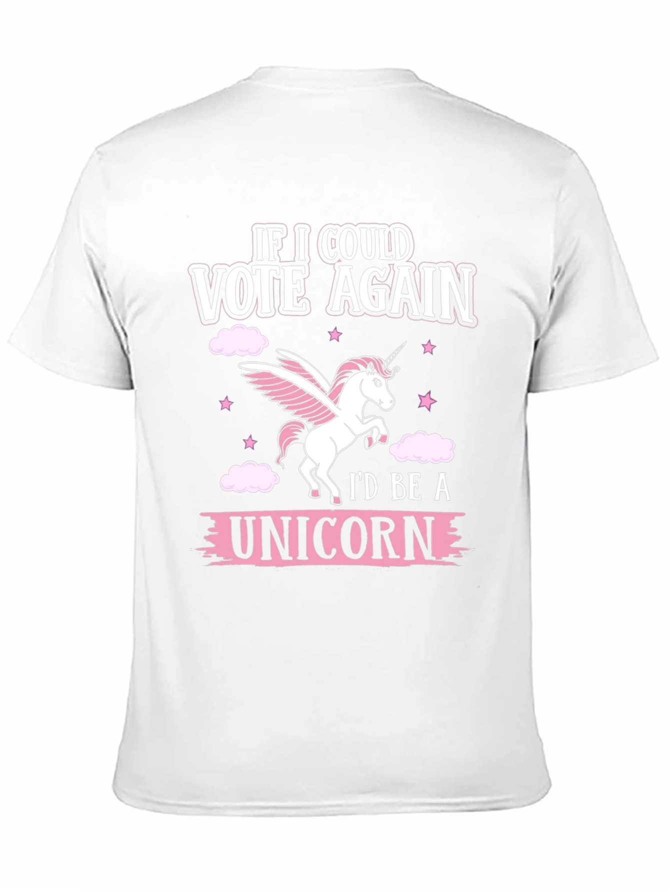 Black Vote Again Unicorn Graphic T-Shirt - Black Cotton Tee view 11