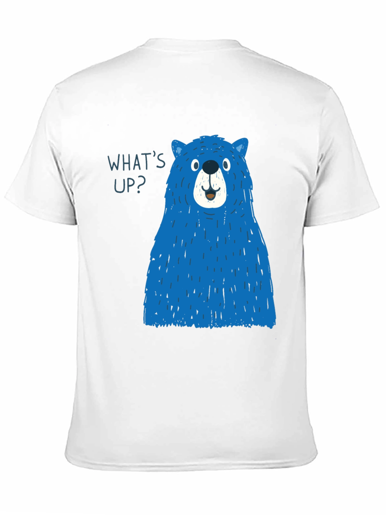 Black Blue Bear Graphic T-Shirt - Men's Casual Tee view 11