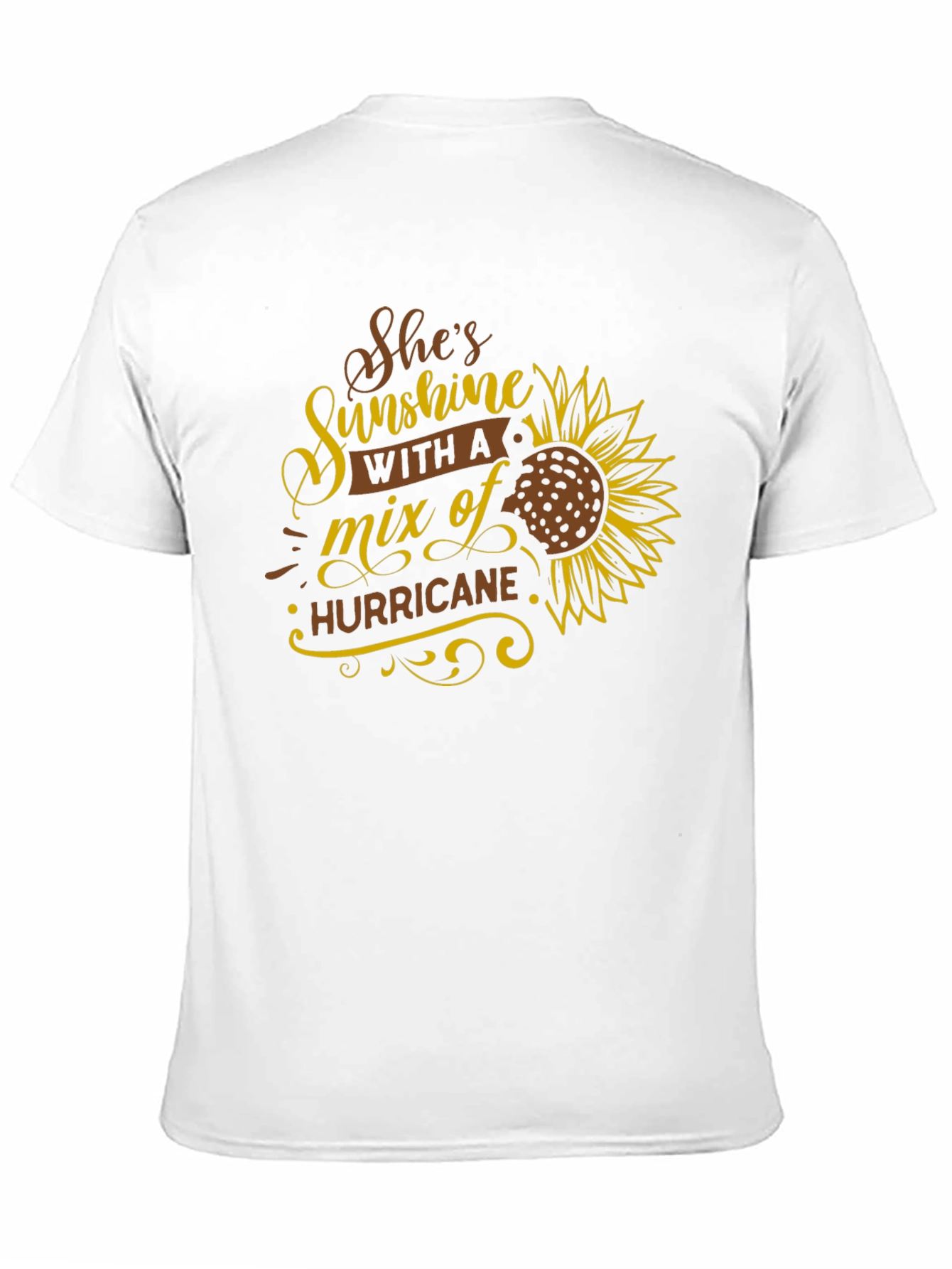 Black She's Sunshine Hurricane T-Shirt view 11
